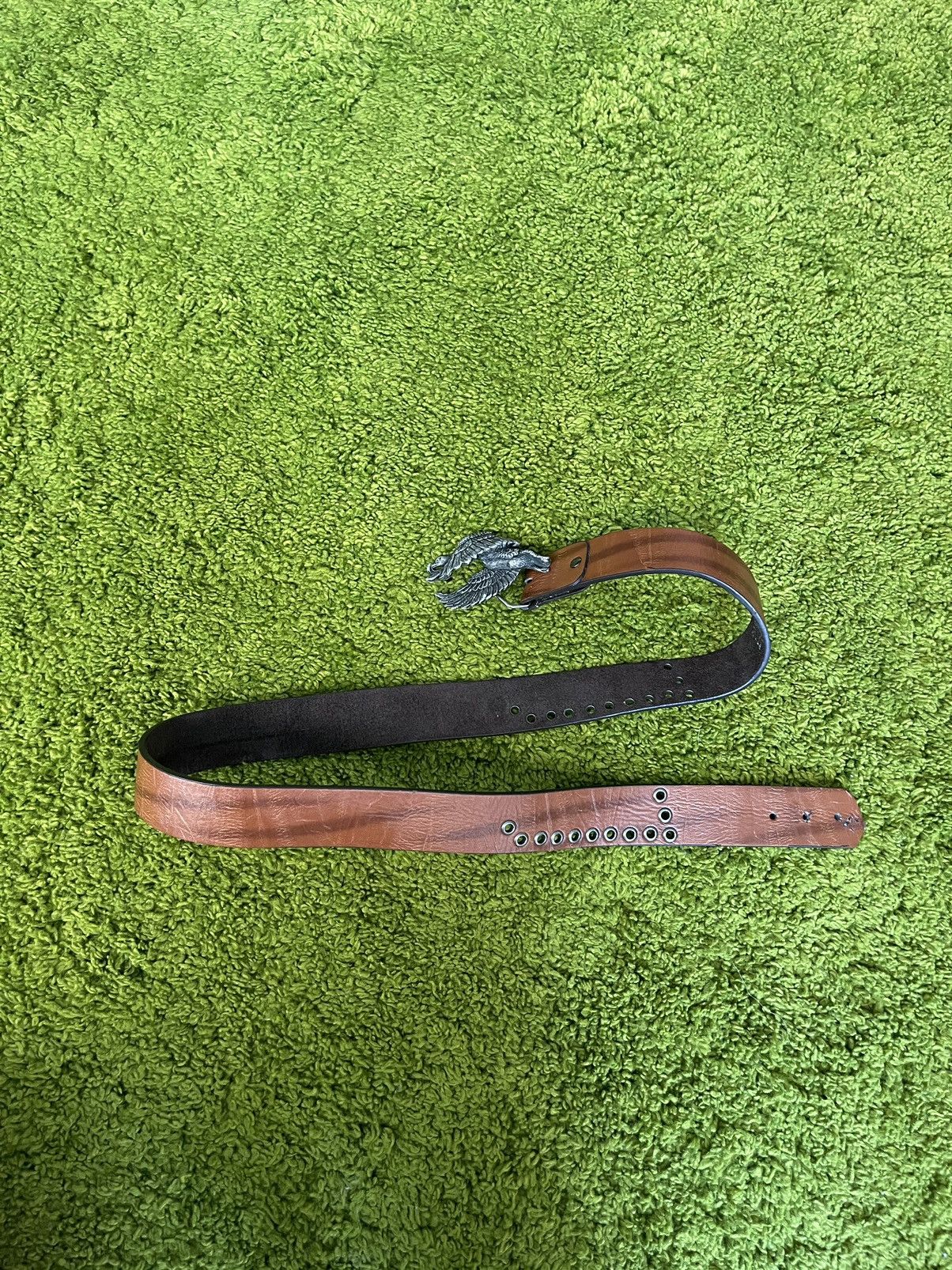 Cowboy Equipment × Vintage 🇺🇸 1978 vintage Indiana Metal Craft cowboy leather belt Size 38 - 1 Thumbnail