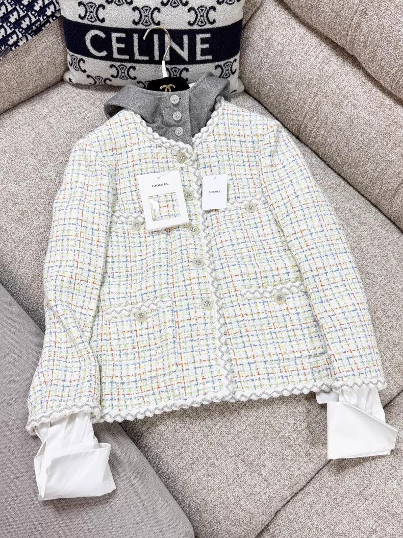 Chanel Chanel Coarse tweed colorful plaid rolled edge four-pocket Size XS / US 0-2 / IT 36-38 - 2 Thumbnail