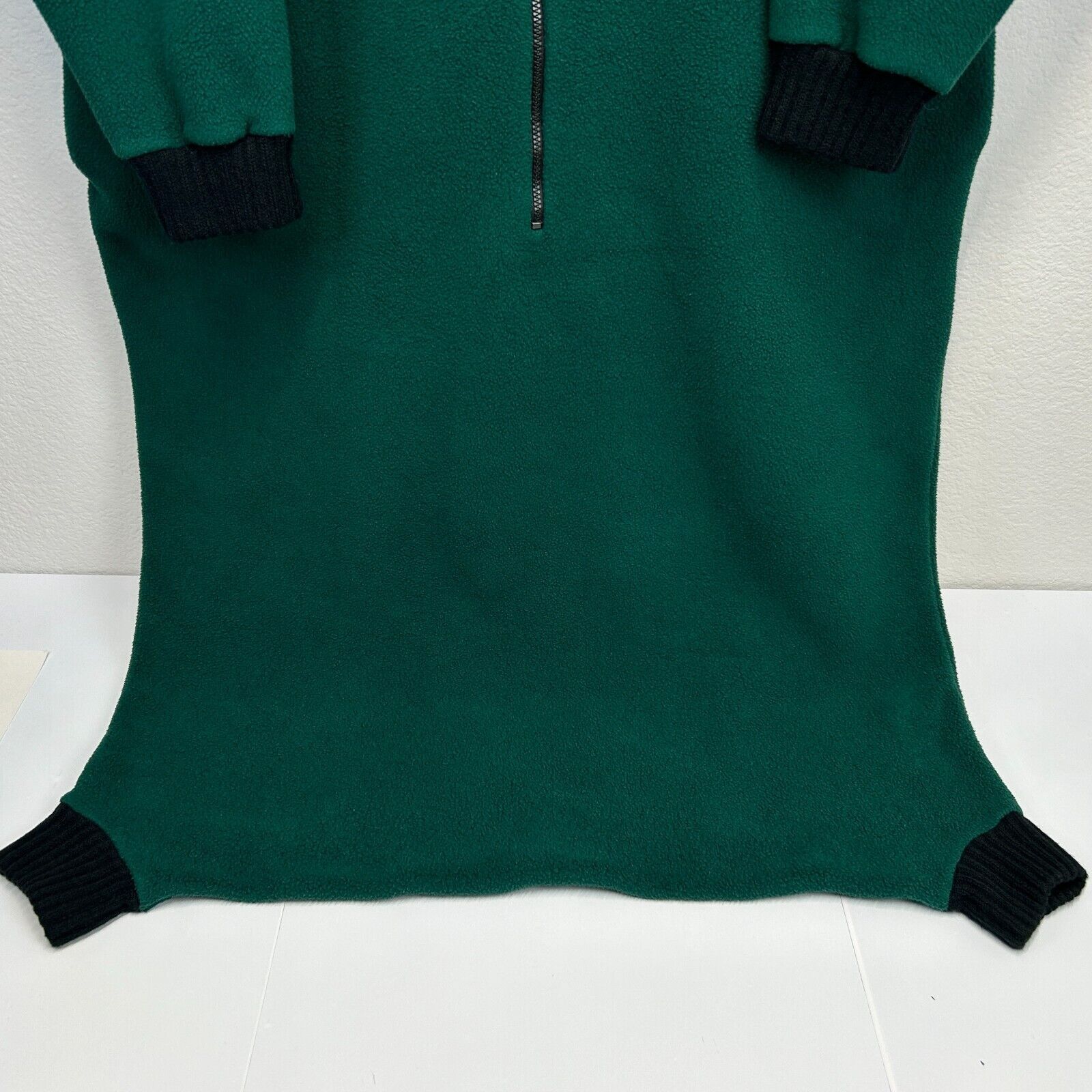 Lands' End Vintage Lands End Fleece Pajamas Unisex OSFA Green One Piece Size ONE SIZE - 7 Thumbnail