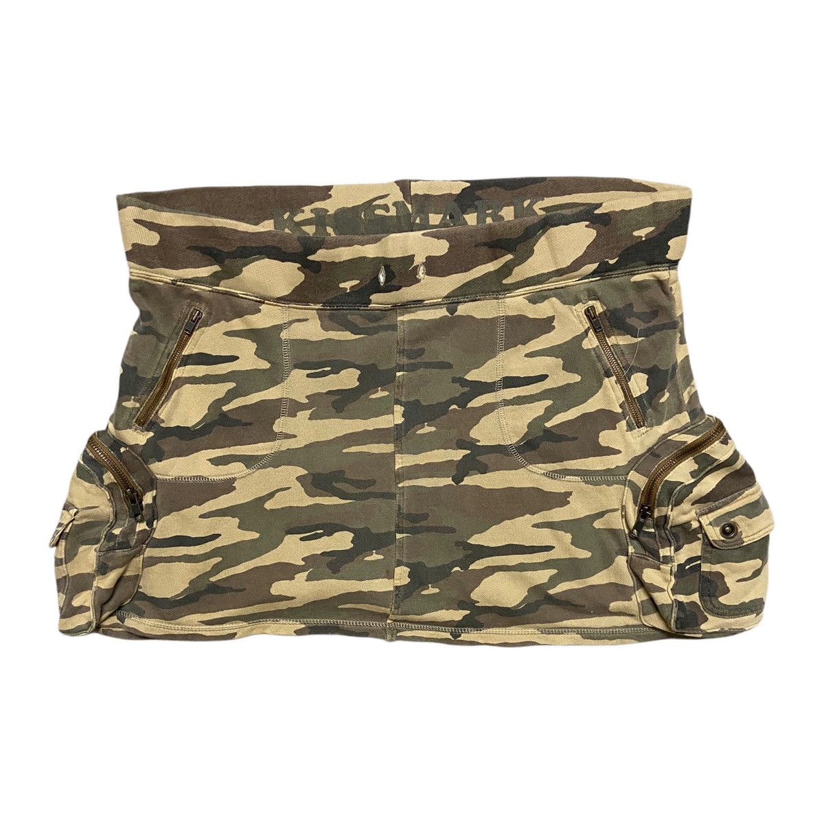 If Six Was Nine × Le Grande Bleu (L.G.B.) Kissmark Camo Cargo Mini Skirt Size 40" / US 18 - 1 Thumbnail