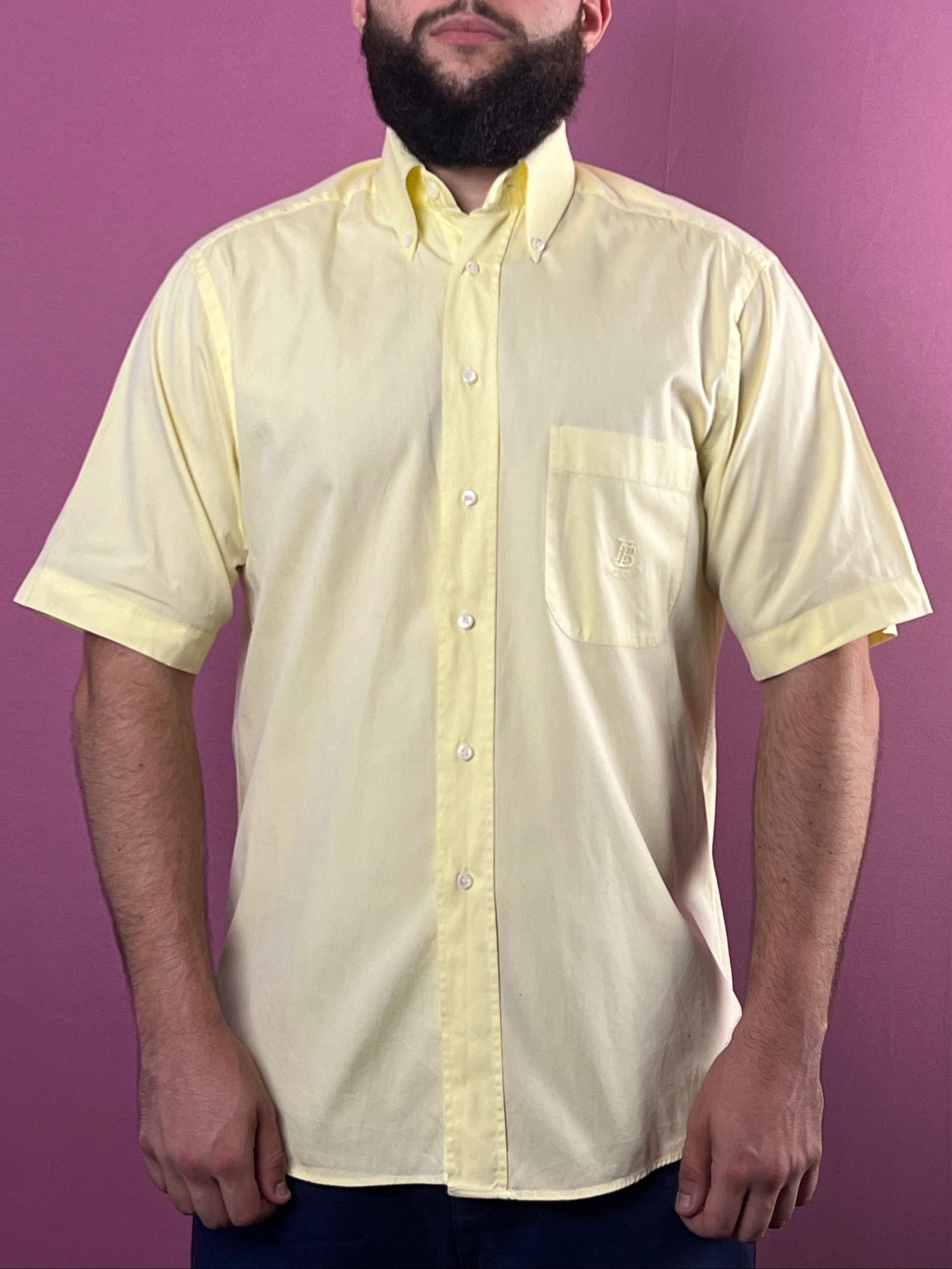 Hugo Boss × Vintage 90s Boss Hugo Boss Vintage Men's Short Sleeve Shirt - M Size US M / EU 48-50 / 2 - 2 Thumbnail