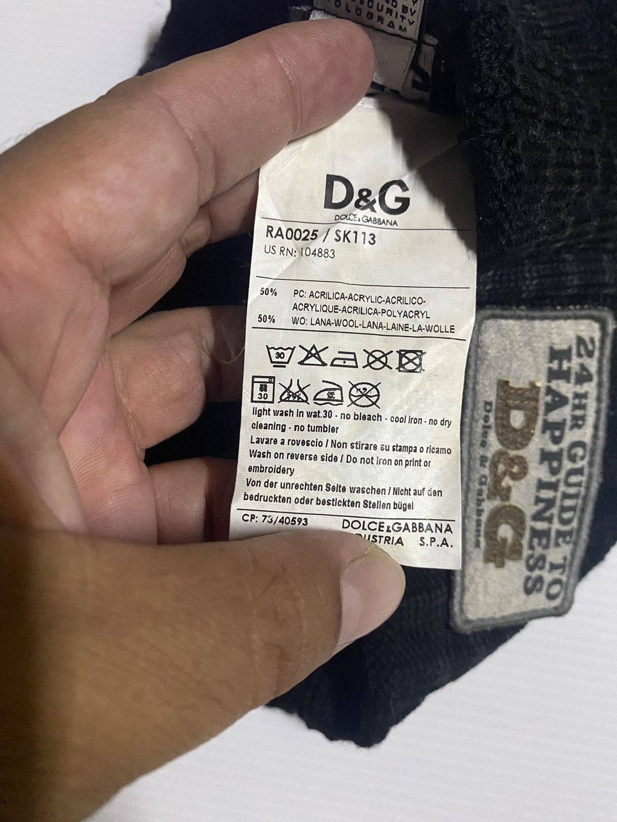 Dolce & Gabbana Dolce & Gabbana Small Patches Knitted Beanie Hat Size ONE SIZE - 7 Thumbnail