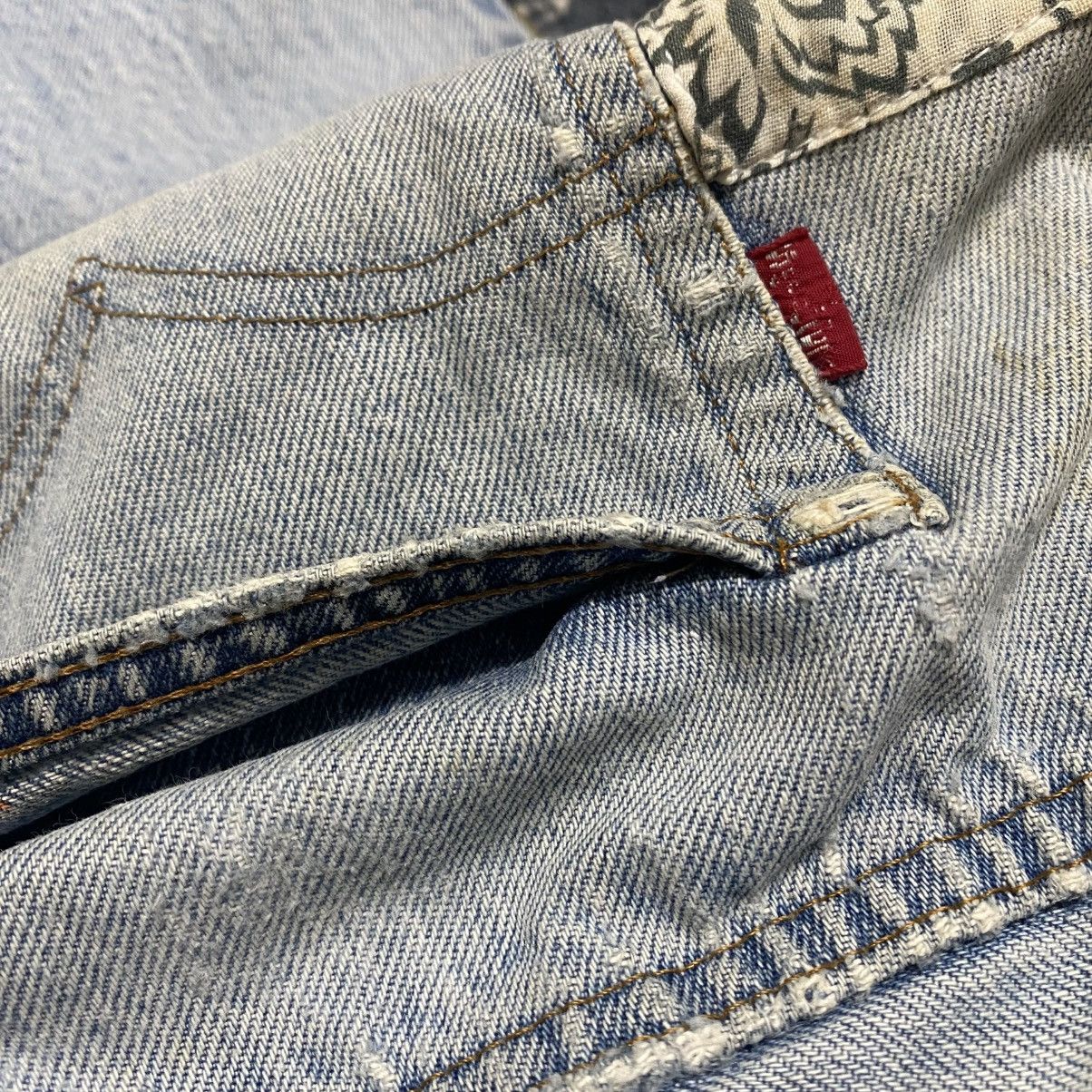Levi's Vintage Levis 501 Redline Denim Patchwork Jeans Size US 33 - 22 Thumbnail