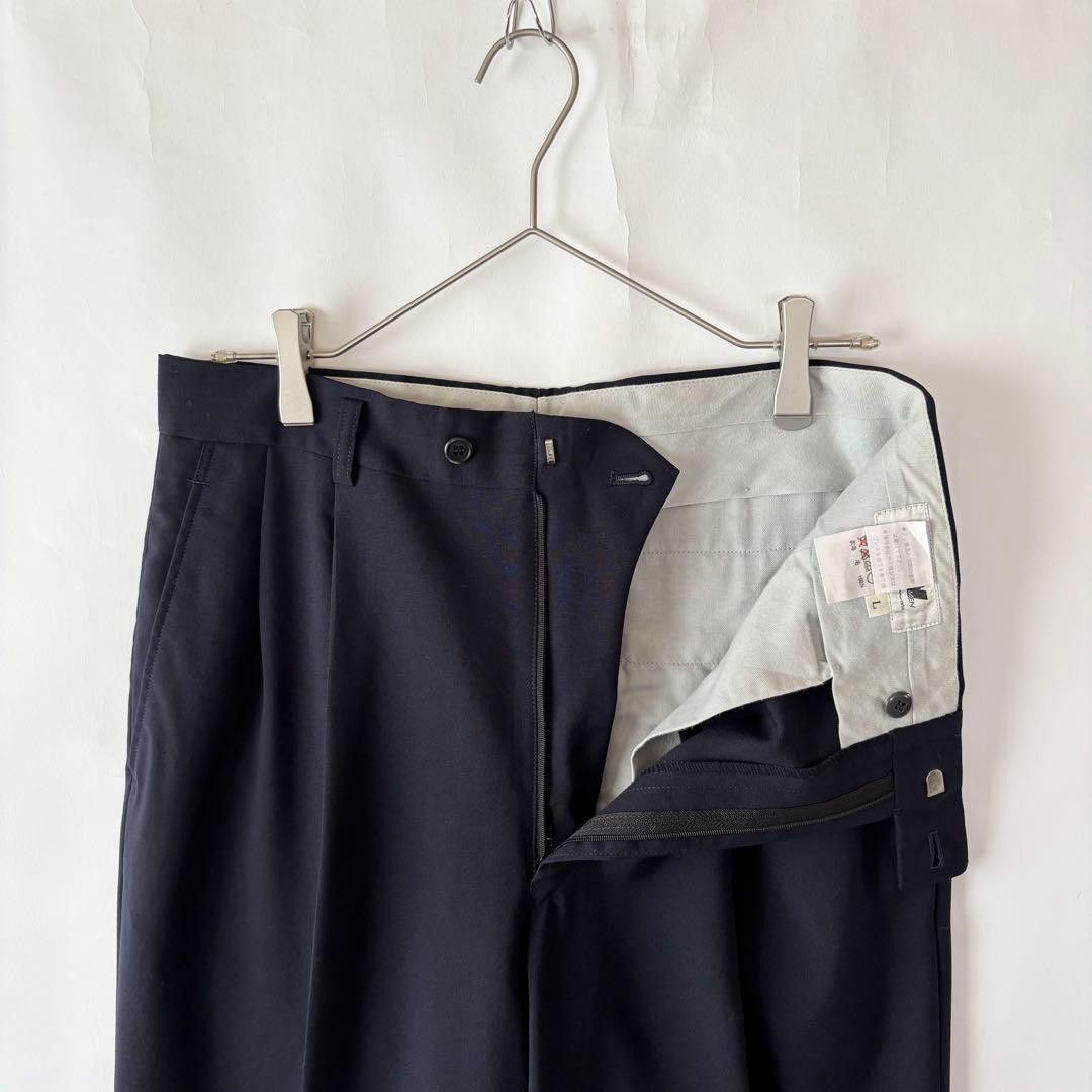 JUN MEN JUNMEN Made in Japan 2-Pleat Wool Slacks Navy (Size L/32) Size US 32 / EU 48 - 4 Thumbnail