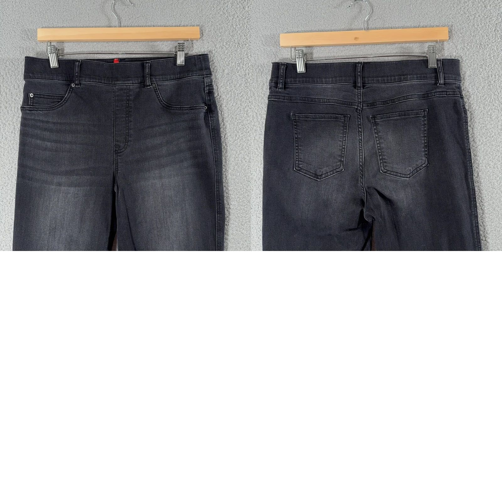 Spanx Spanx Jeans Womens L Black High Rise Straight Leg Shaping Stretch Denim Pants Size 36" / US 14 / IT 50 - 9 Thumbnail