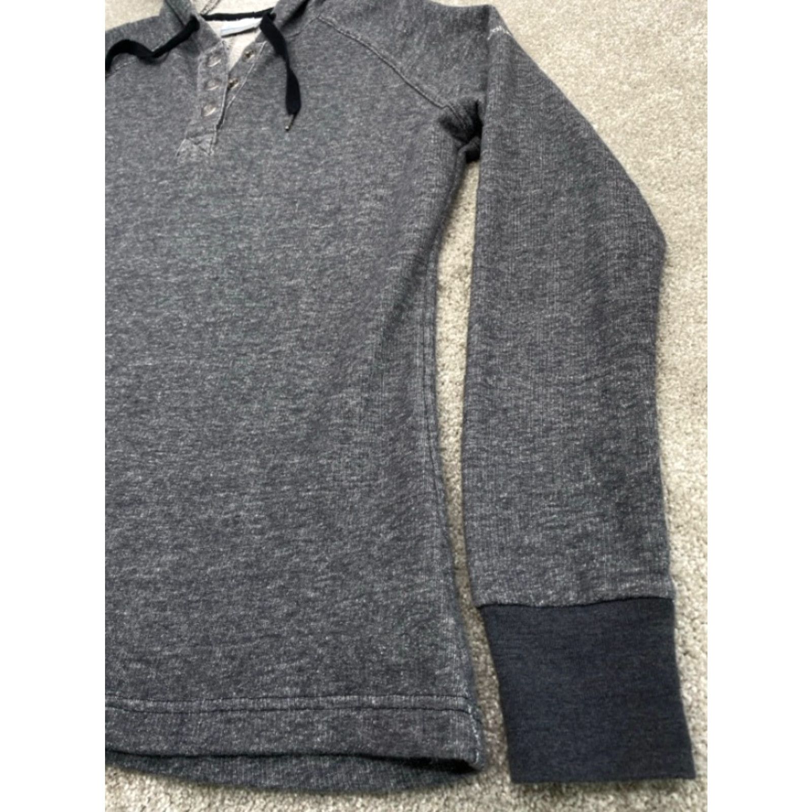 Vintage VINTAGE Columbia Benton Springs Half Snap Pullover Women's Small Gray Hooded Cozy 5908 Size S / US 4 / IT 40 - 3 Thumbnail