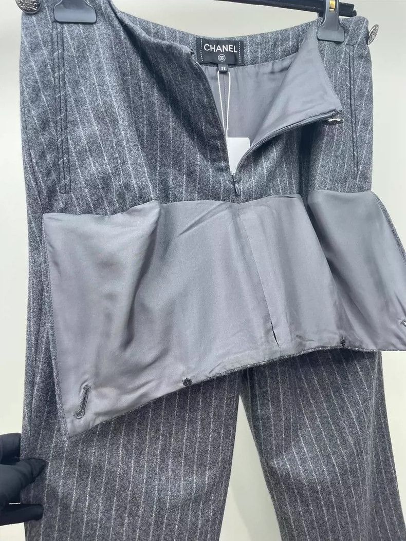 Chanel Chanel Wool Trousers with Silk Lining -2505 Size US 38 / EU 54 - 3 Thumbnail