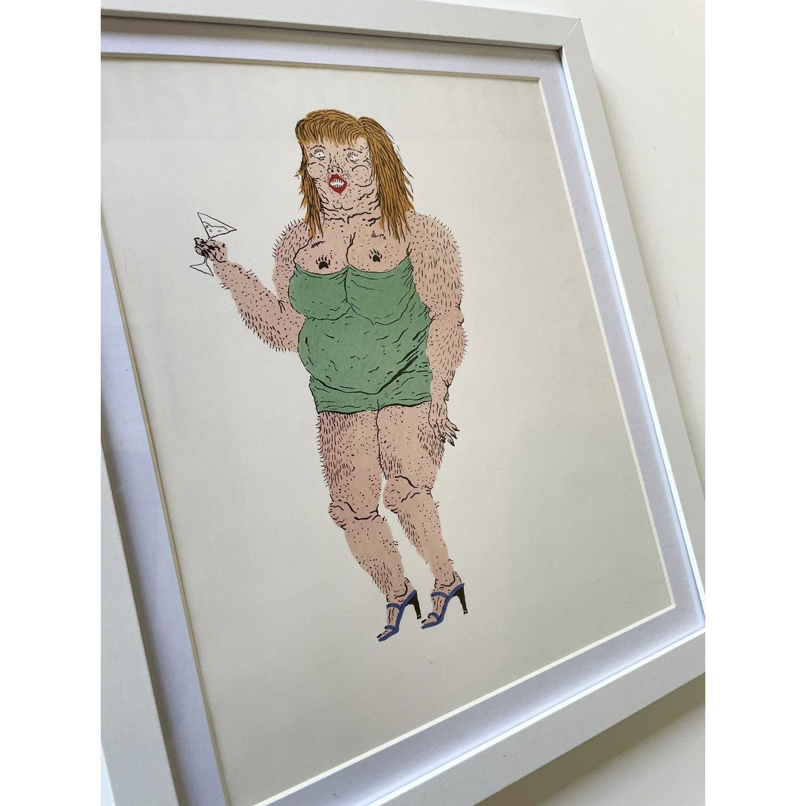 Chrome Hearts × Vintage Chrome Hearts green dress Lady 9x11 Framed Magazine poster Size ONE SIZE - 2 Thumbnail