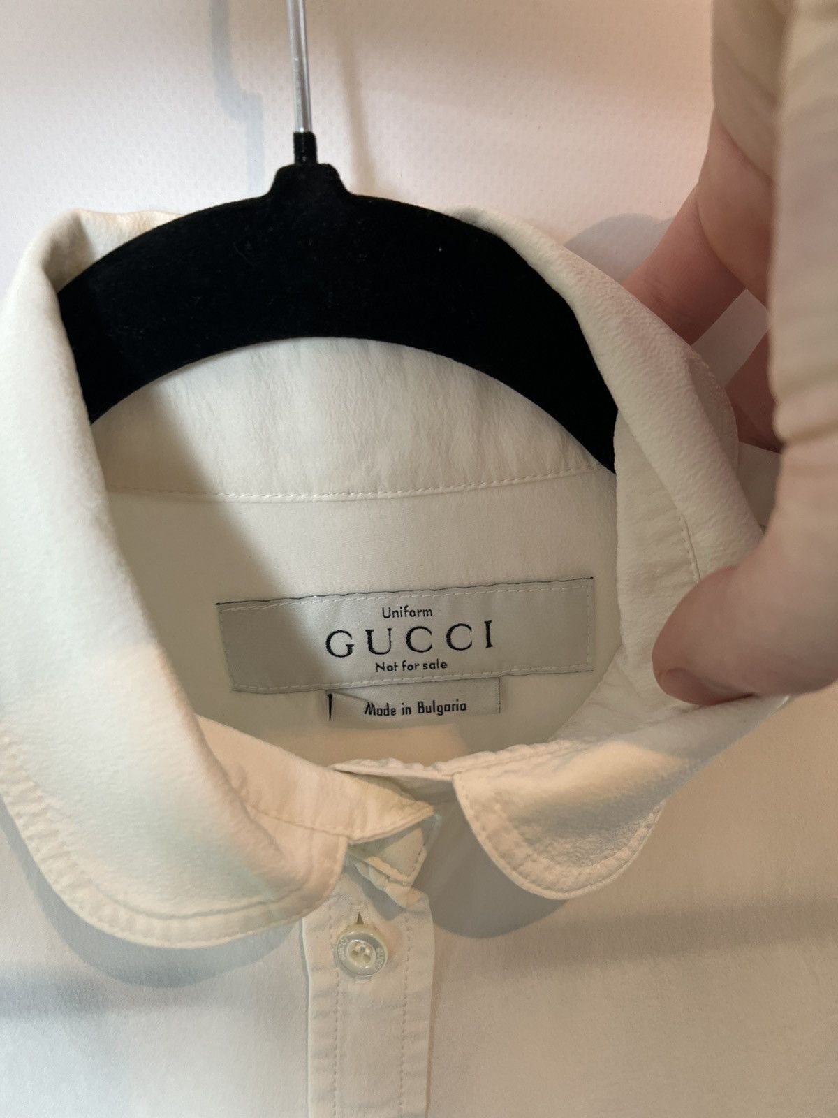Gucci Vintage luxury Gucci Uniform Cream Silk Shirt Size 40 Size S / US 4 / IT 40 - 5 Thumbnail