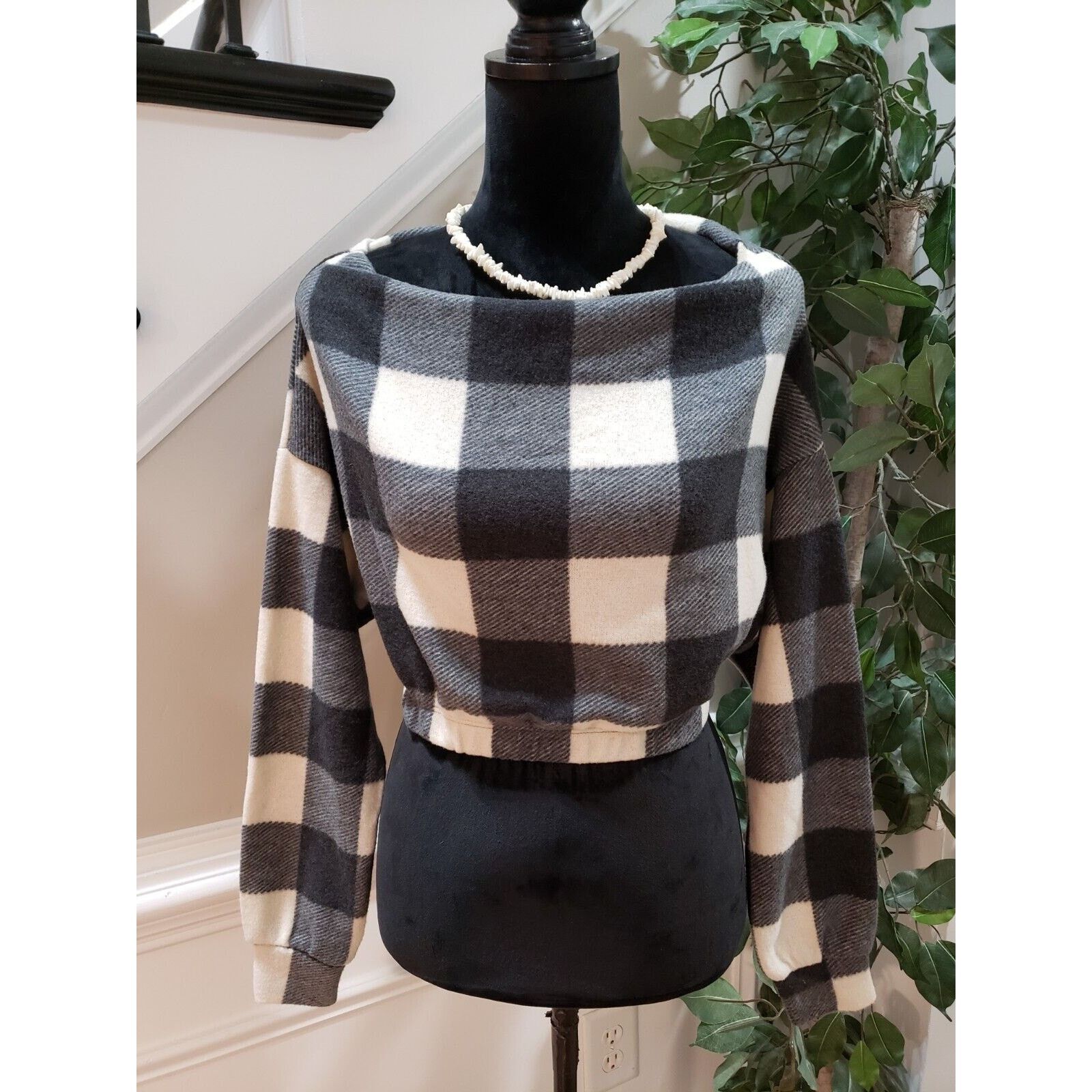 Other Win Win Polyester Boat Neck Long Sleeve Top Blouse Size S Size S / US 4 / IT 40 - 1 Thumbnail