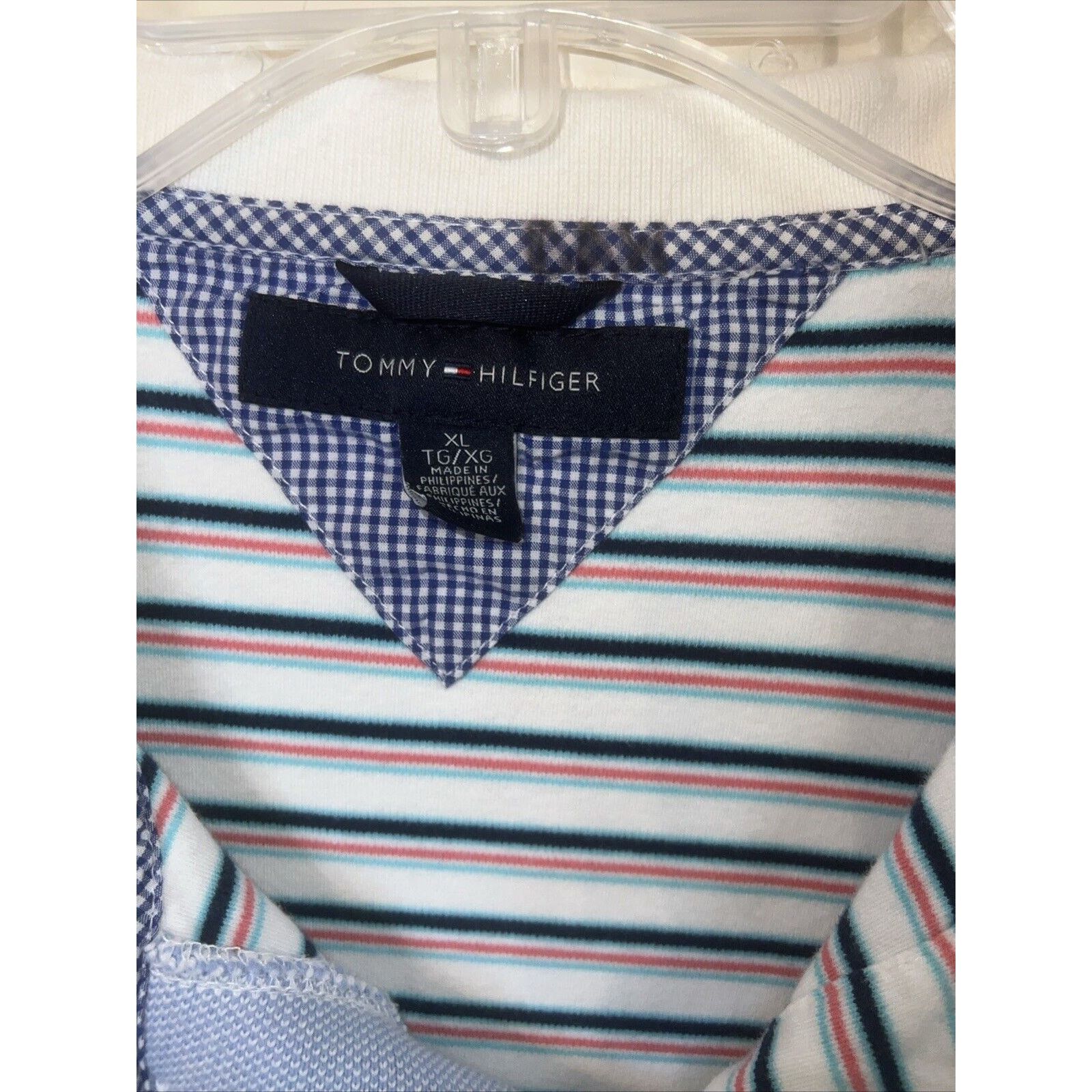 Tommy Hilfiger Tommy Hilfiger Men's Shirt Striped White Blue Red Size XL Size US XL / EU 56 / 4 - 2 Thumbnail
