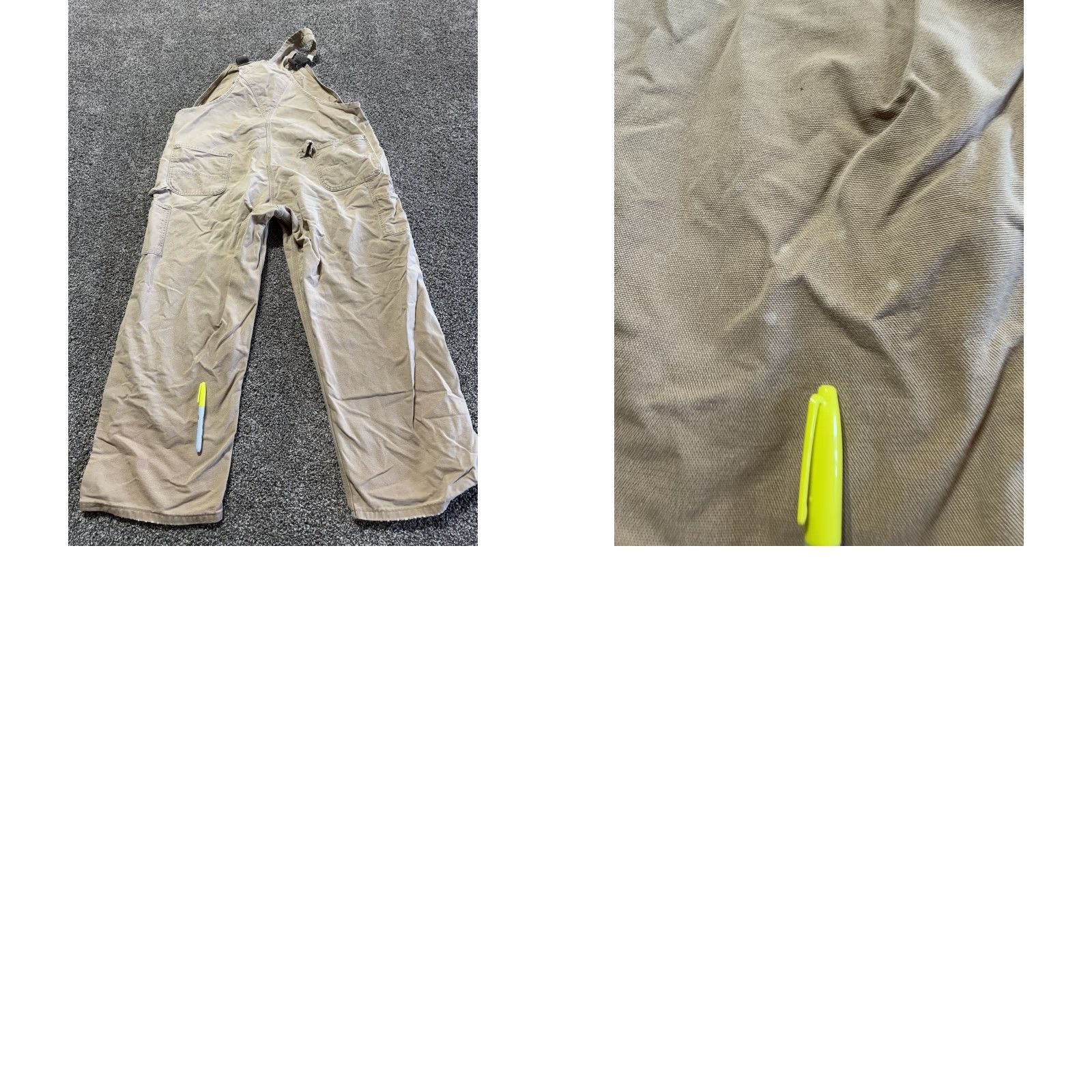 Carhartt VINTAGE Carhartt Overalls Bibs Mens 48 Duck Canvas Distress Faded Worn 48x30 Buckle 30in Inseam Logo Brown Cotton Workwear Casual Size US 32 / EU 48 - 8 Thumbnail