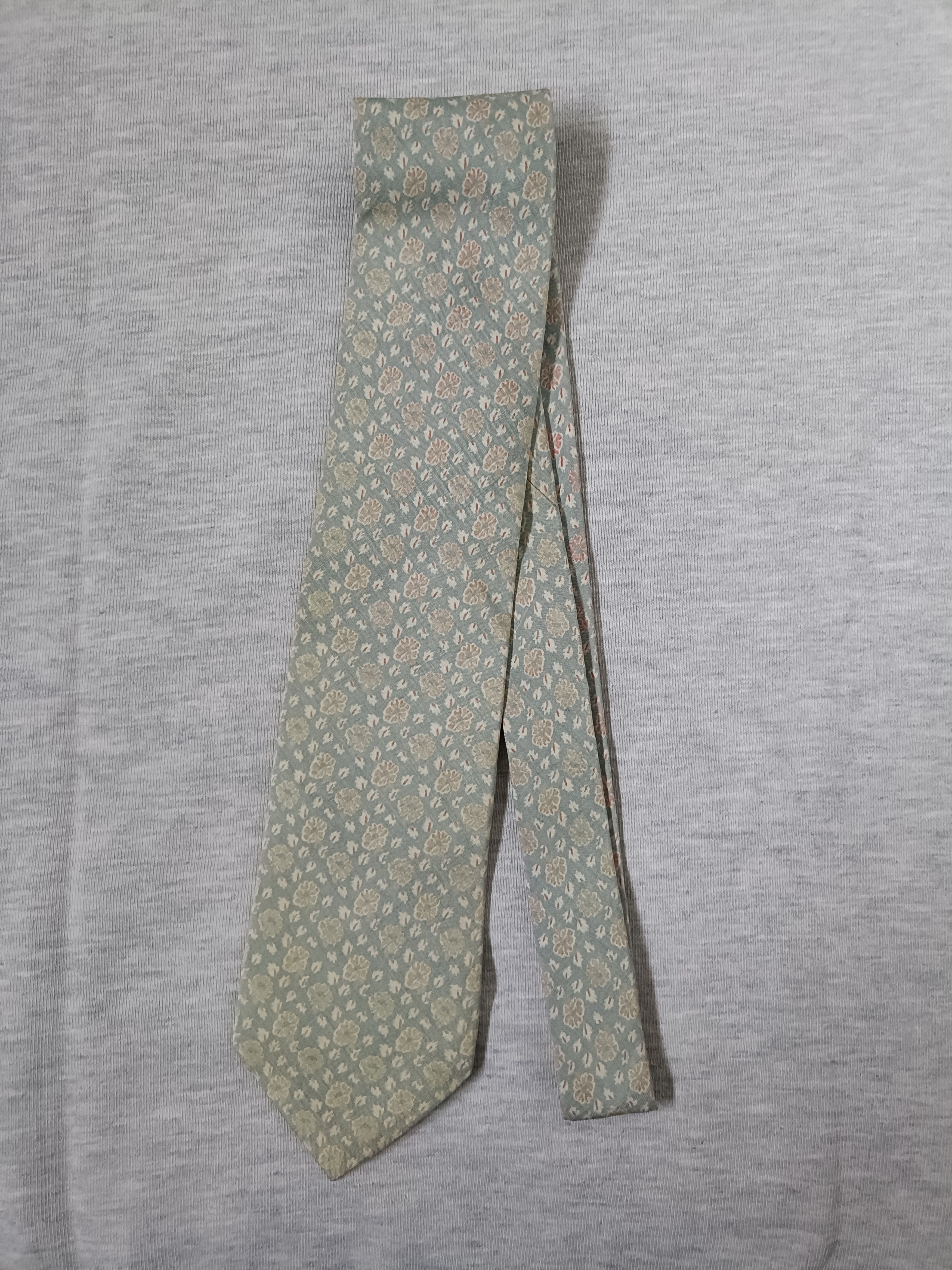 Cerruti 1881 Vintage Nino Cerutti floral sage green silk tie Size ONE SIZE - 2 Thumbnail