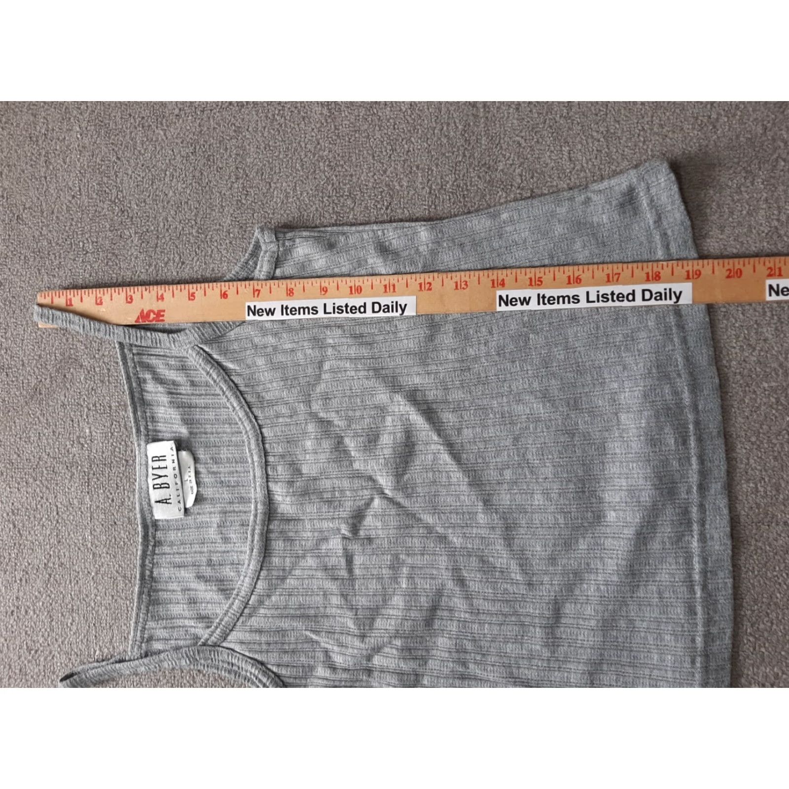 Vintage A. Byer Top Shirt Womens Juniors Large L Gray Tank Top Size L / US 10 / IT 46 - 3 Thumbnail