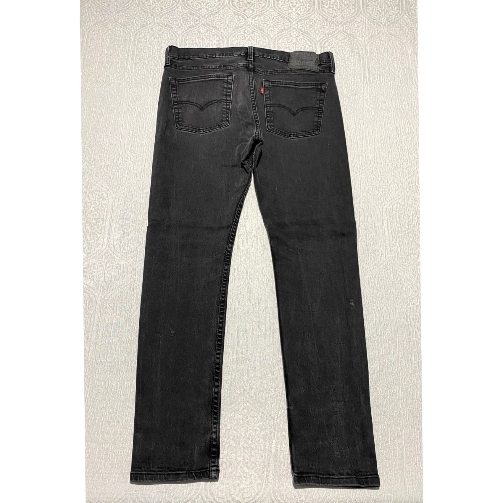 Levi's Levi's 510 Slim Fit Jeans Mens 34×29 Black Denim Distressed Comfort Stretch - Regular W34 L29 Five Pocket Jeans Size US 34 / EU 50 - 3 Thumbnail
