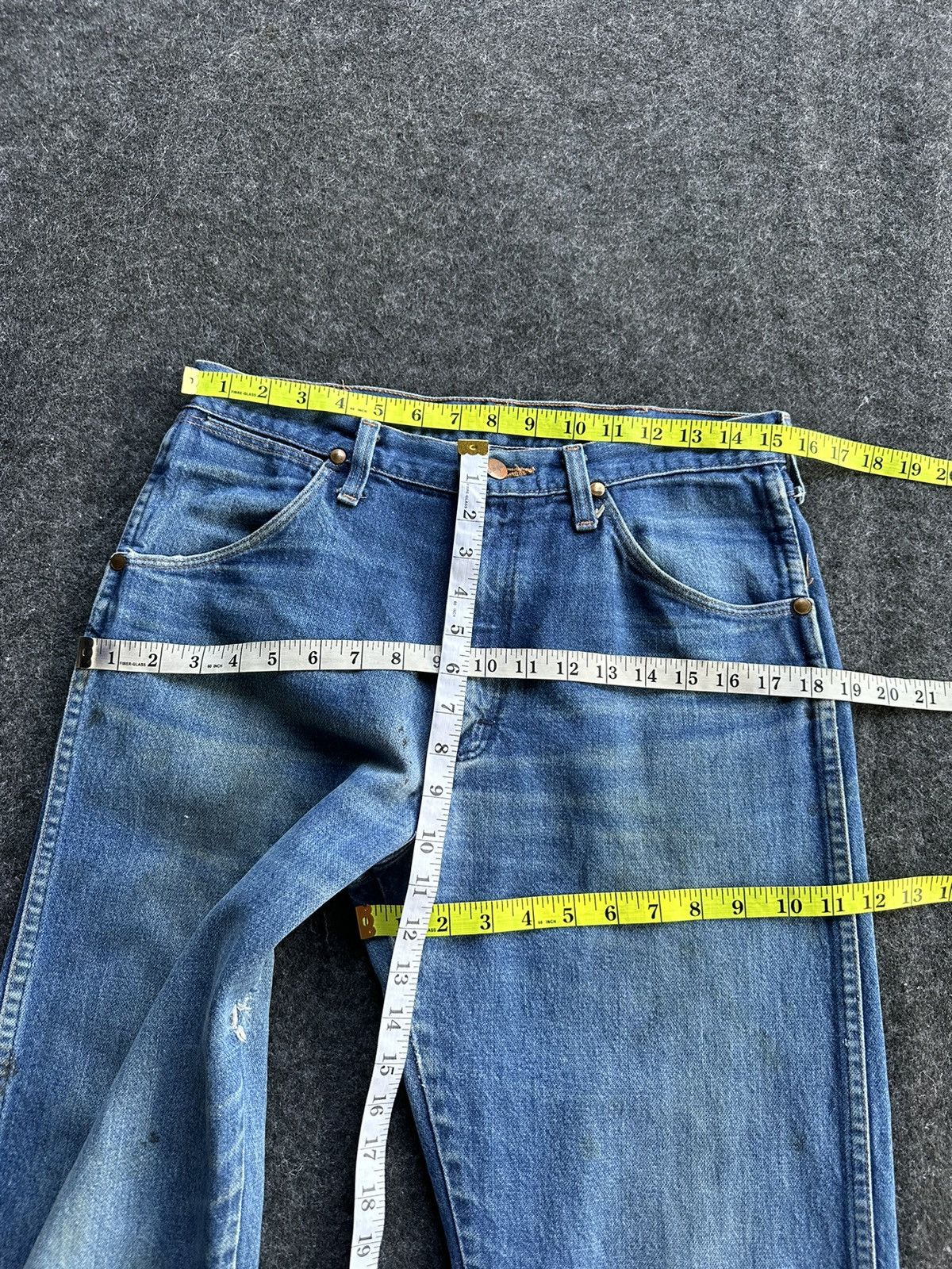 Vintage × Wrangler Vintage Wrangler Dirty Blue Washed Denim D476 Size US 30 / EU 46 - 12 Thumbnail