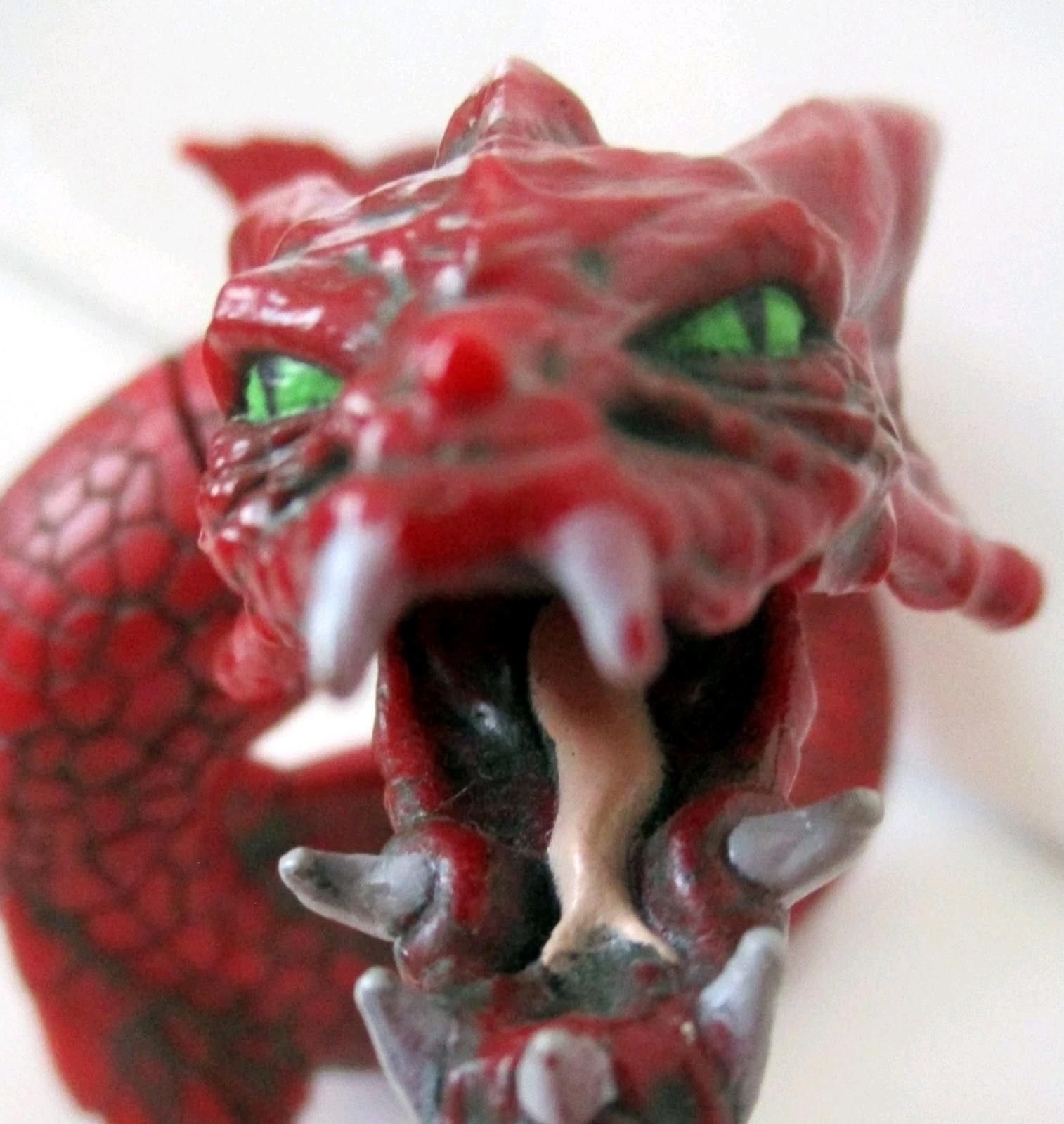 Designer Vtg Poseable 12" Red Cast Resin Dragon Serpent Figurine Size ONE SIZE - 5 Thumbnail