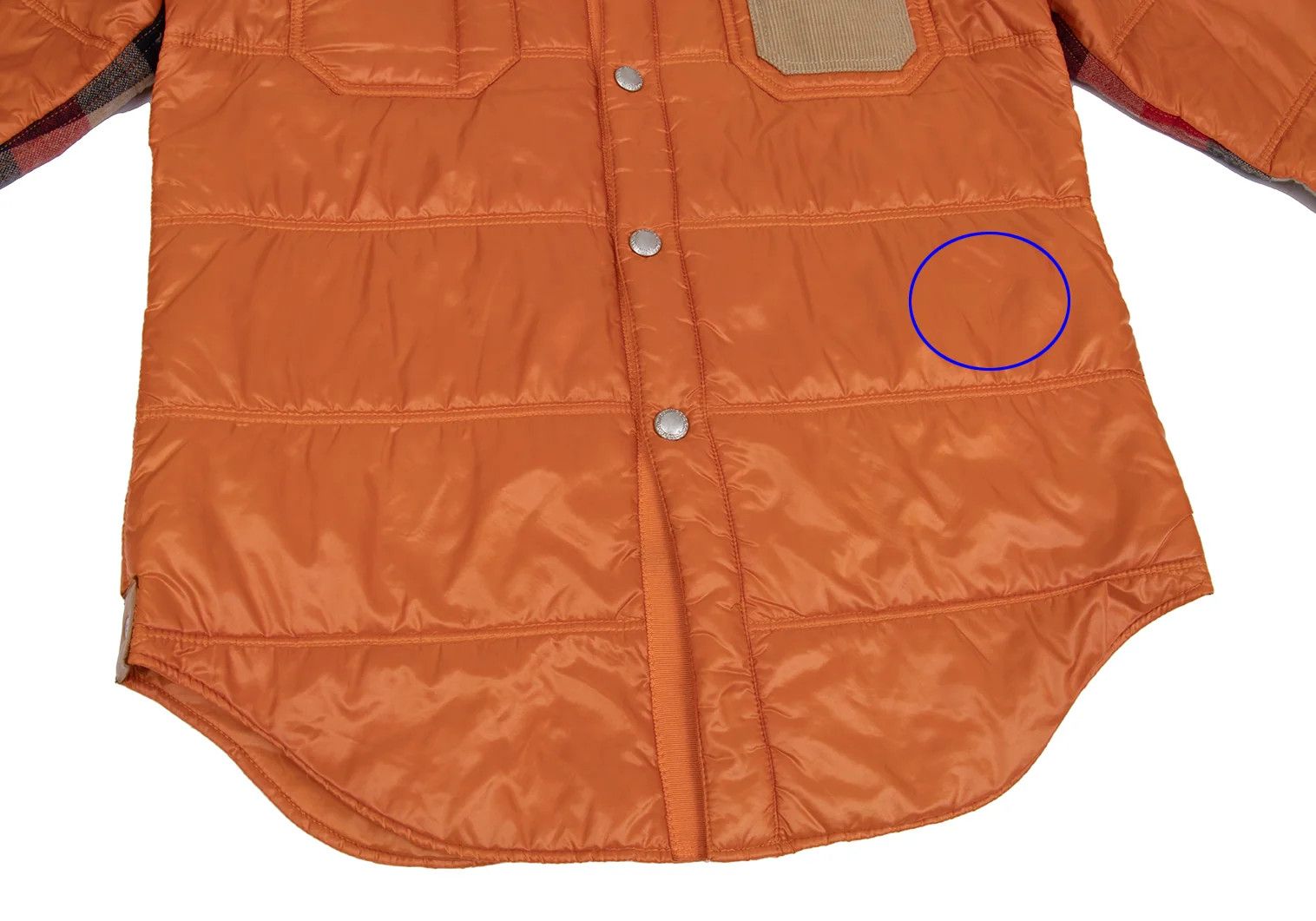 Junya Watanabe Quilted Hybrid Shirt Jacket in Orange, Size XS Size US XS / EU 42 / 0 - 9 Thumbnail