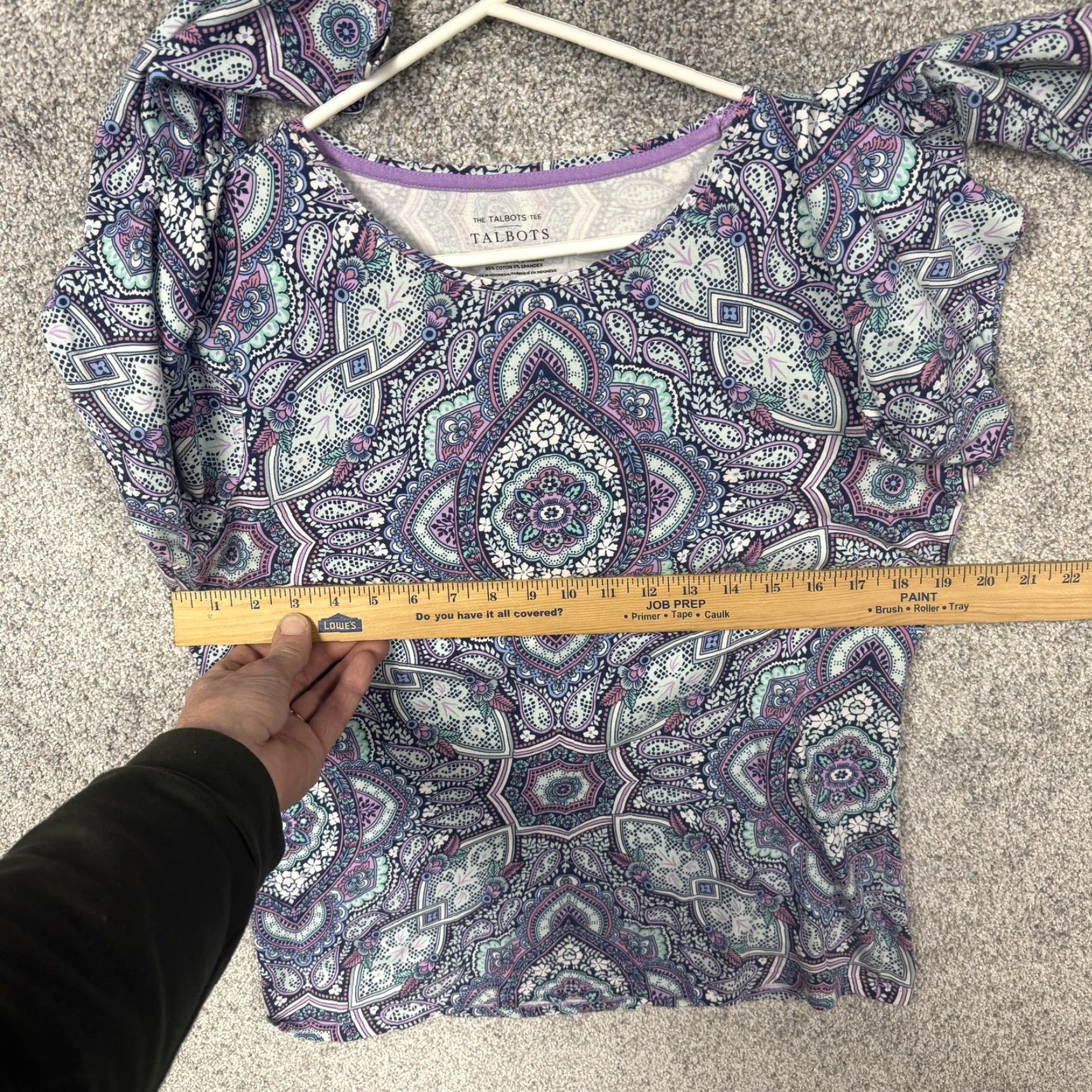 Talbots Talbots Tee Shirt Womens M Multicolor Paisley Crew Neck Long Sleeve Pullover Casual Boho Preppy Cotton Spandex Jersey Size M / US 6-8 / IT 42-44 - 4 Thumbnail