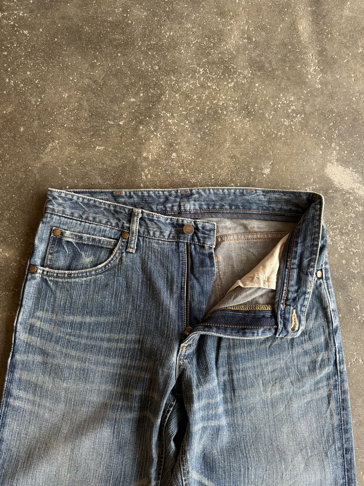 Vintage VINTAGE WRANGLER JEANS RARE PATINA DENIM PANTS Size US 31 - 7 Thumbnail