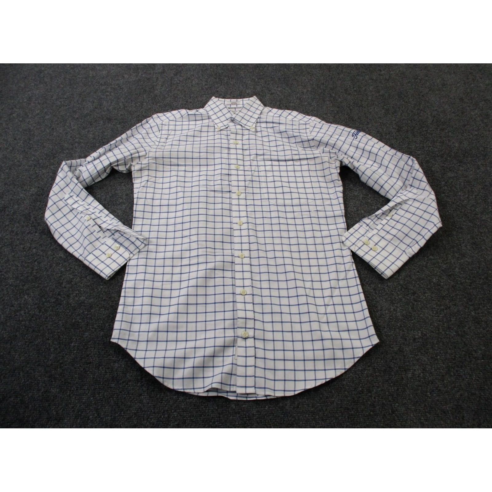 Peter Millar Peter Millar Shirt Mens S White Lightweight Button-Down Knit Check Vintage No Size US S / EU 44-46 / 1 - 2 Thumbnail