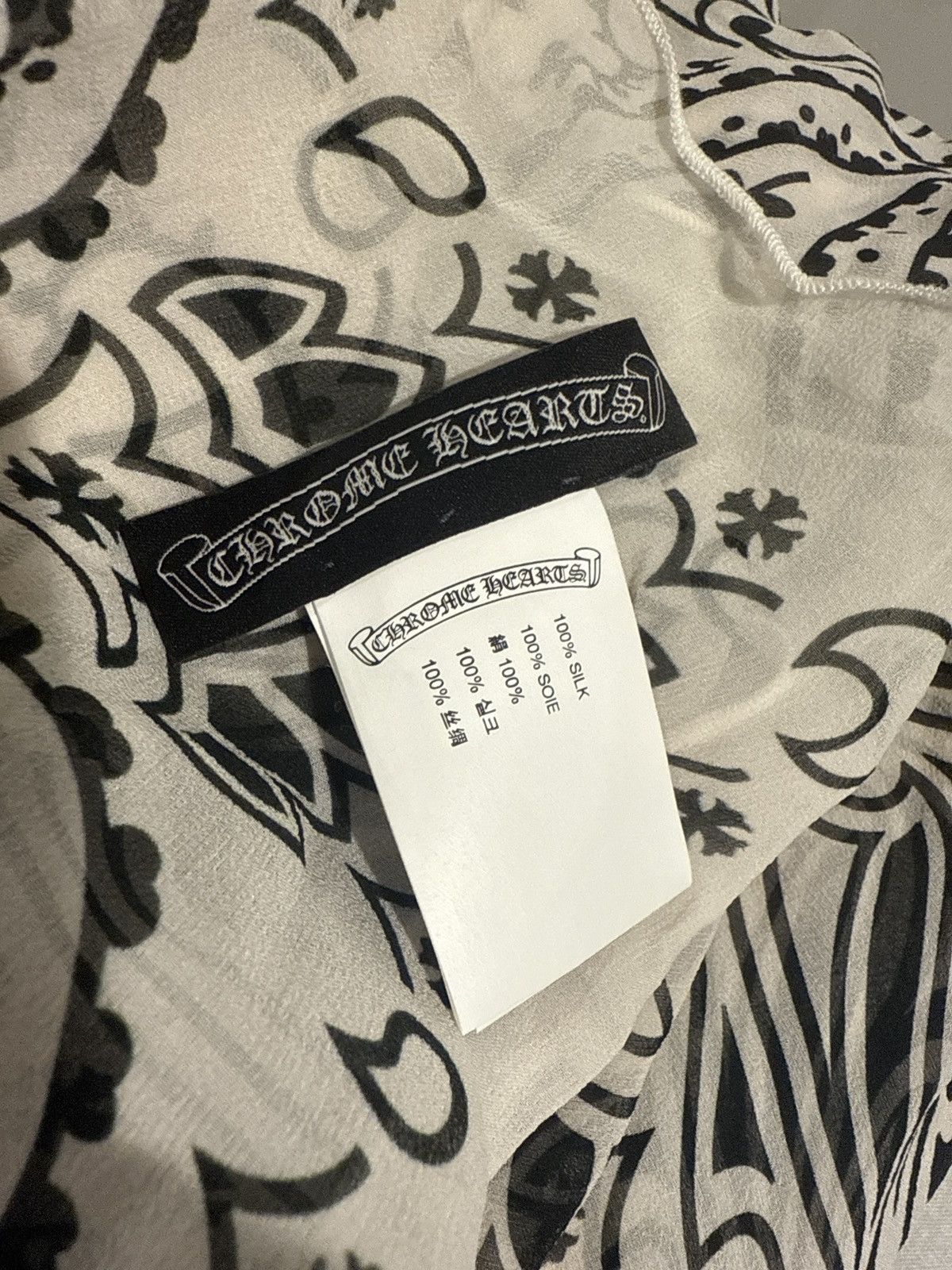 Chrome Hearts Chrome Hearts Silk Scarf Size ONE SIZE - 3 Thumbnail