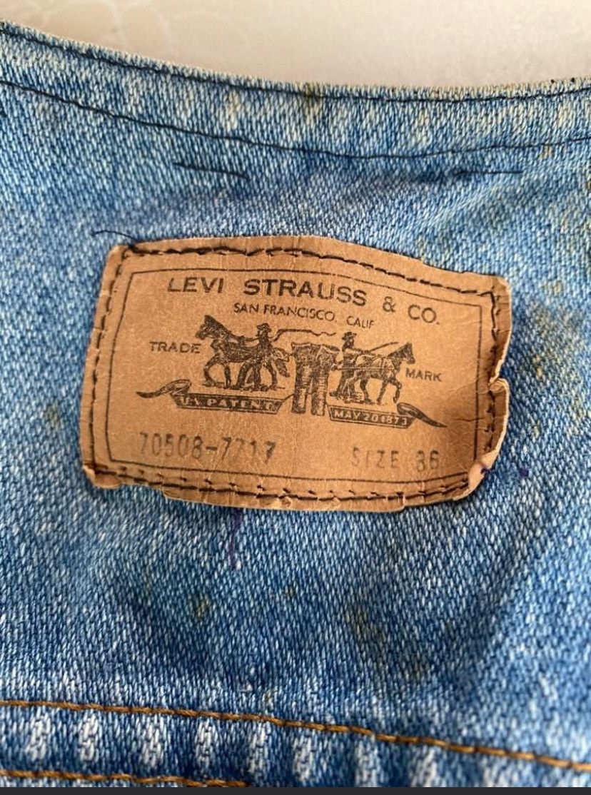 Levi's × Levi's Vintage Clothing × Vintage Vintage 90s Levis Denim Vest jacket Size ONE SIZE - 4 Thumbnail
