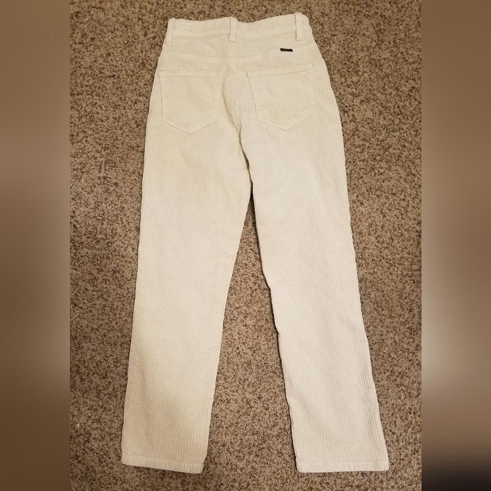Designer KanCan Cream Corduroy Pants Size 25 Size 25" / US 0 / IT 36 - 3 Thumbnail