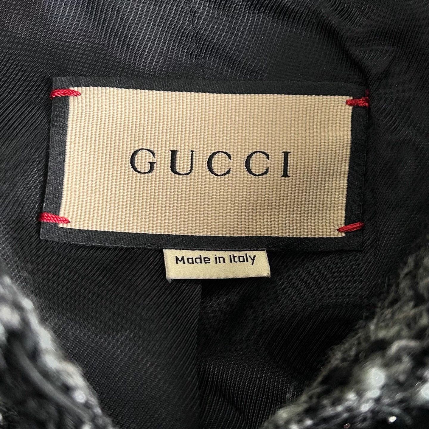 Gucci Gucci Black Embroidered Tweed Short Jacket Size XS / US 0-2 / IT 36-38 - 3 Thumbnail
