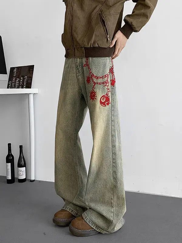 Japanese Brand Retro casual high street micro flared jeans Size US 32 / EU 48 - 6 Thumbnail