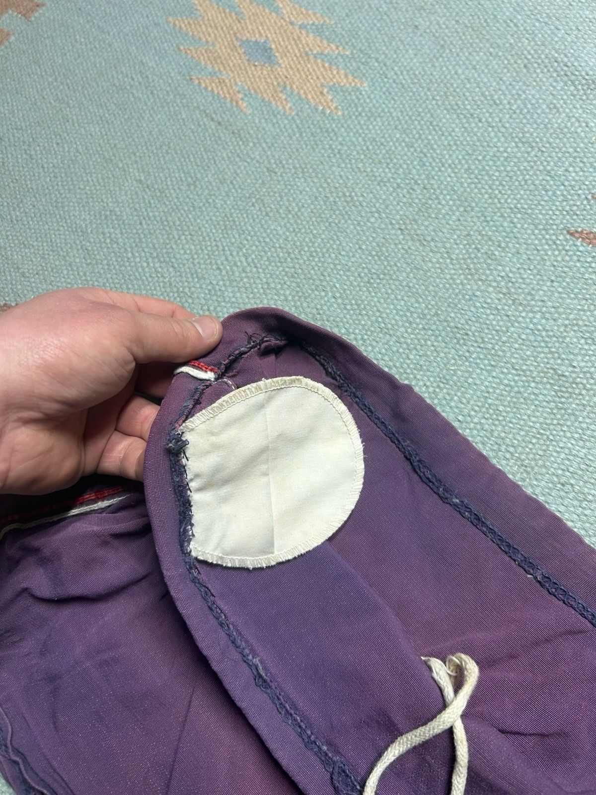 Vintage Vtg 40s 50s swim shorts trunks rayon beach faded purple 35 Size US 34 / EU 50 - 7 Thumbnail