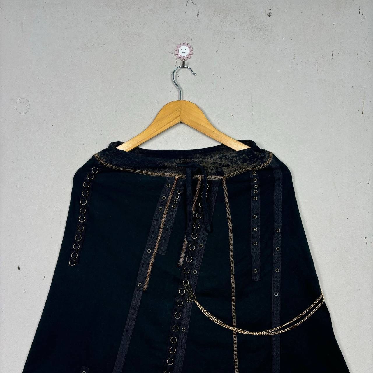 Other Vintage Skinny Minnie Y2K Goth Grommet Skirt S Made in USA Size 29" - 3 Thumbnail