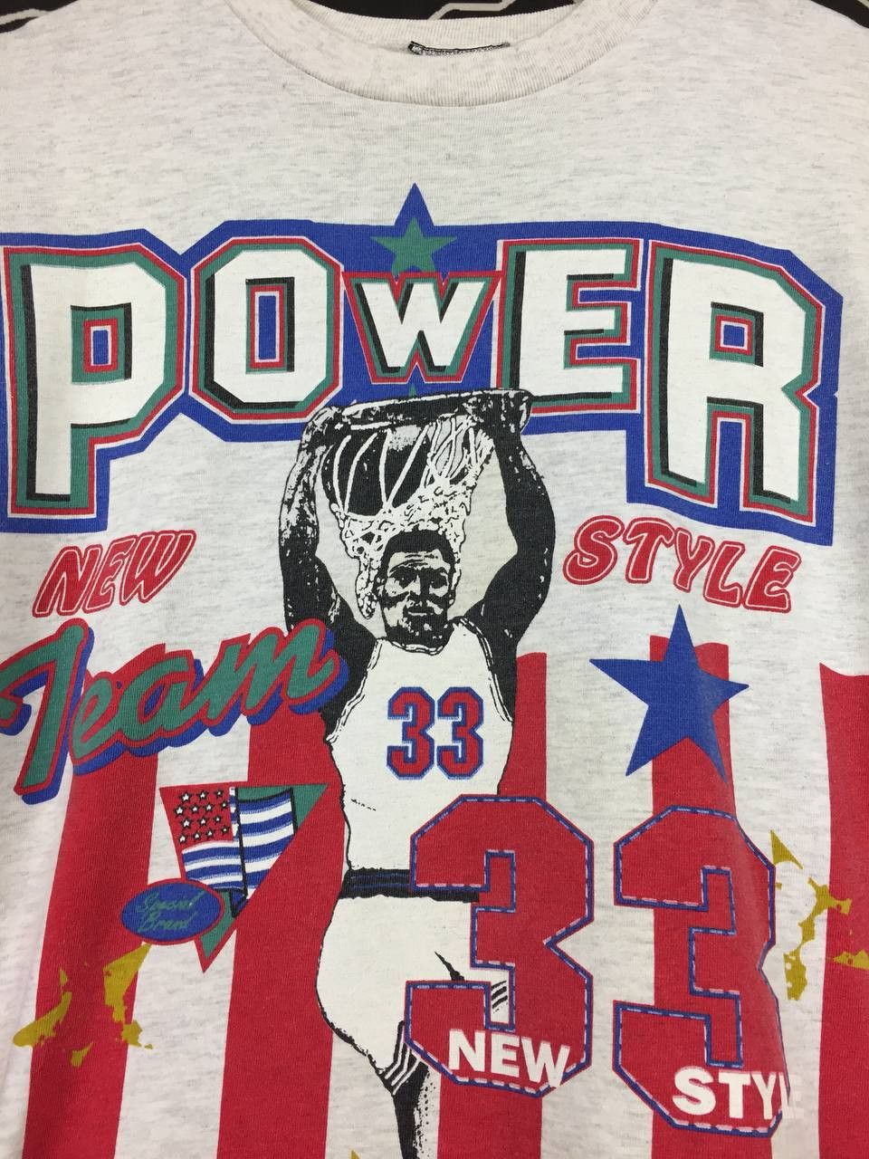 NBA Vtg Power Team New Style American Flag All Over Print Tee Size US S / EU 44-46 / 1 - 3 Thumbnail