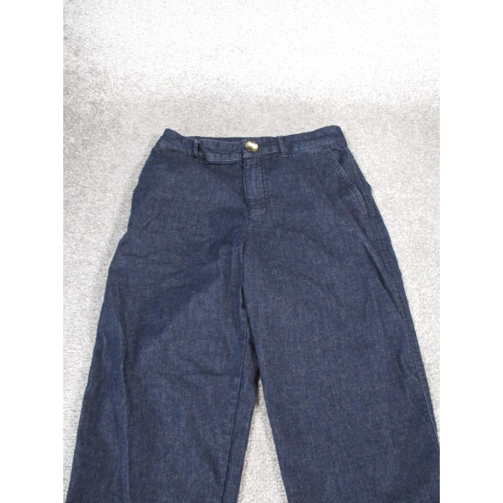 Zara VINTAGE Zara Womens Jeans Size 2 Dark Wash Tapered Cropped Ankle Zipper Denim Size 26" / US 2 / IT 38 - 2 Thumbnail