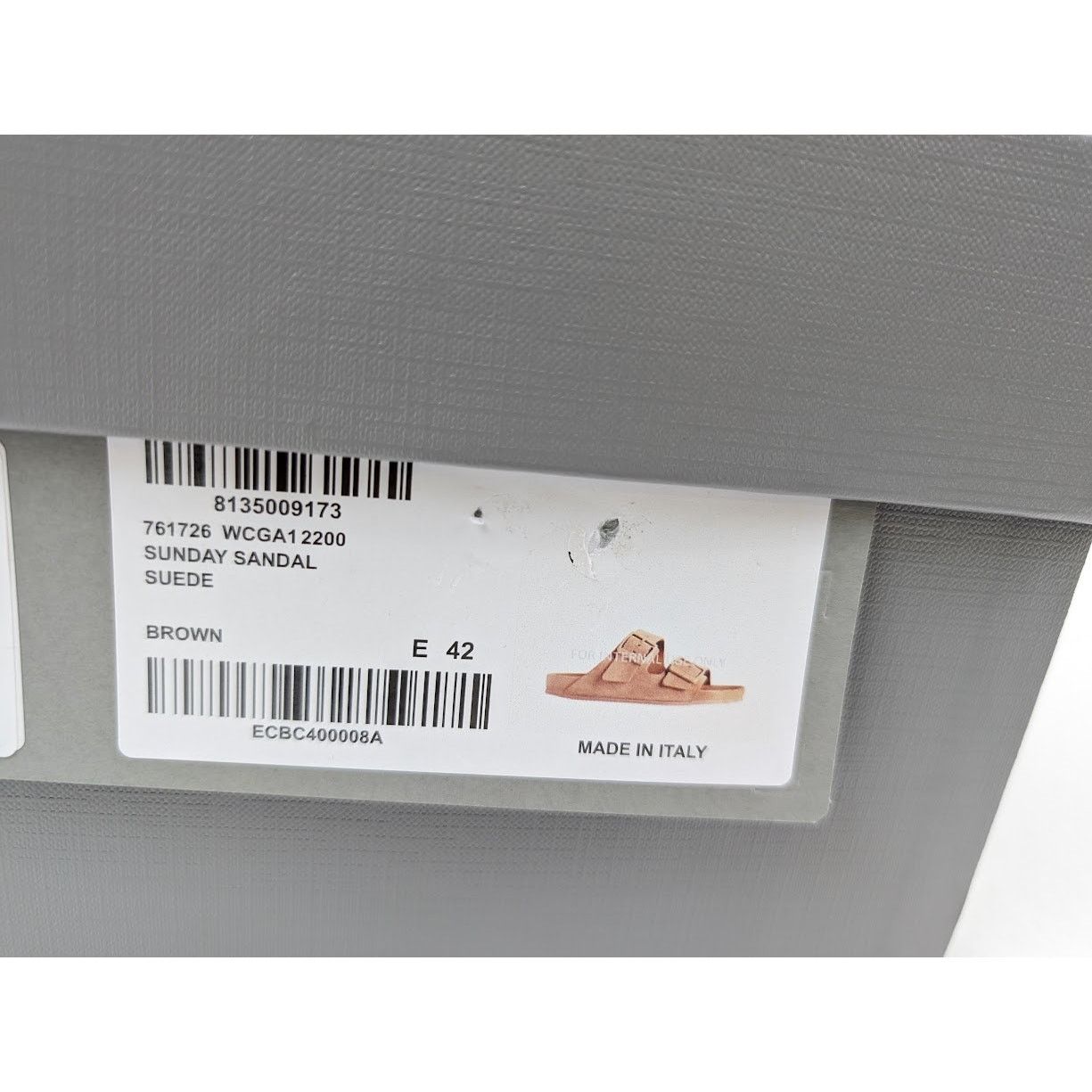 Balenciaga o1rshd1 Q:2 / Suede Sunday Sandals in Brown Size US 9 / EU 42 - 23 Thumbnail