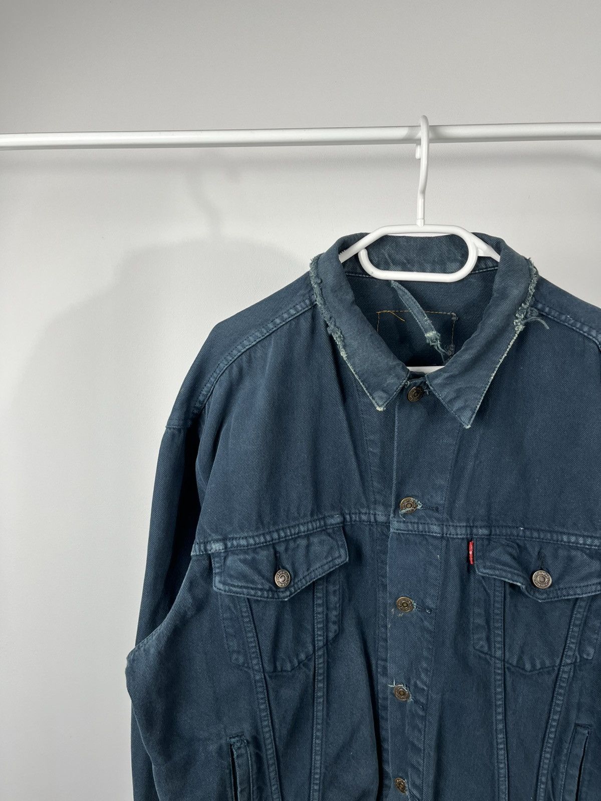 Levi's Vintage Levi’s Faded Green Denim Jacket Distressed Worn Look Size US L / EU 52-54 / 3 - 3 Thumbnail
