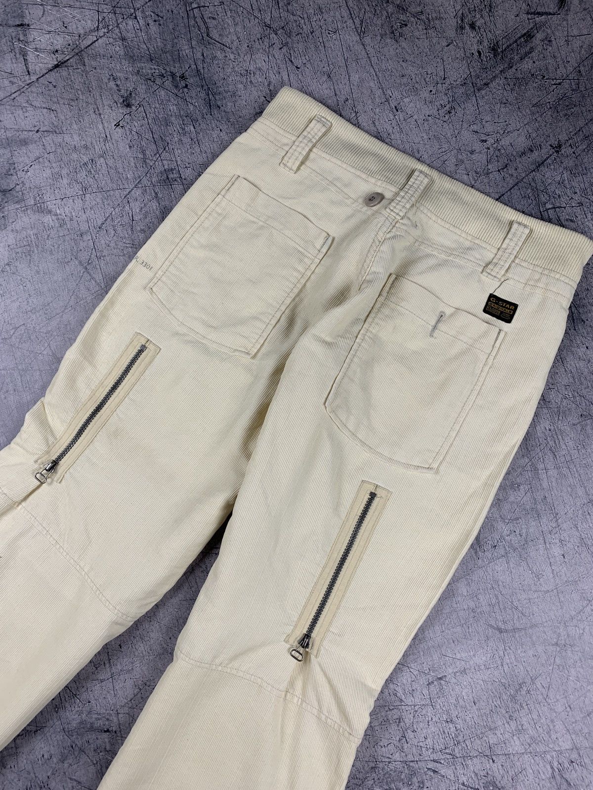 G-Star × Vintage Vintage G-Star Raw Zipper Cargo Velvet Pants 90s avant garde Size US 28 / EU 44 - 2 Thumbnail