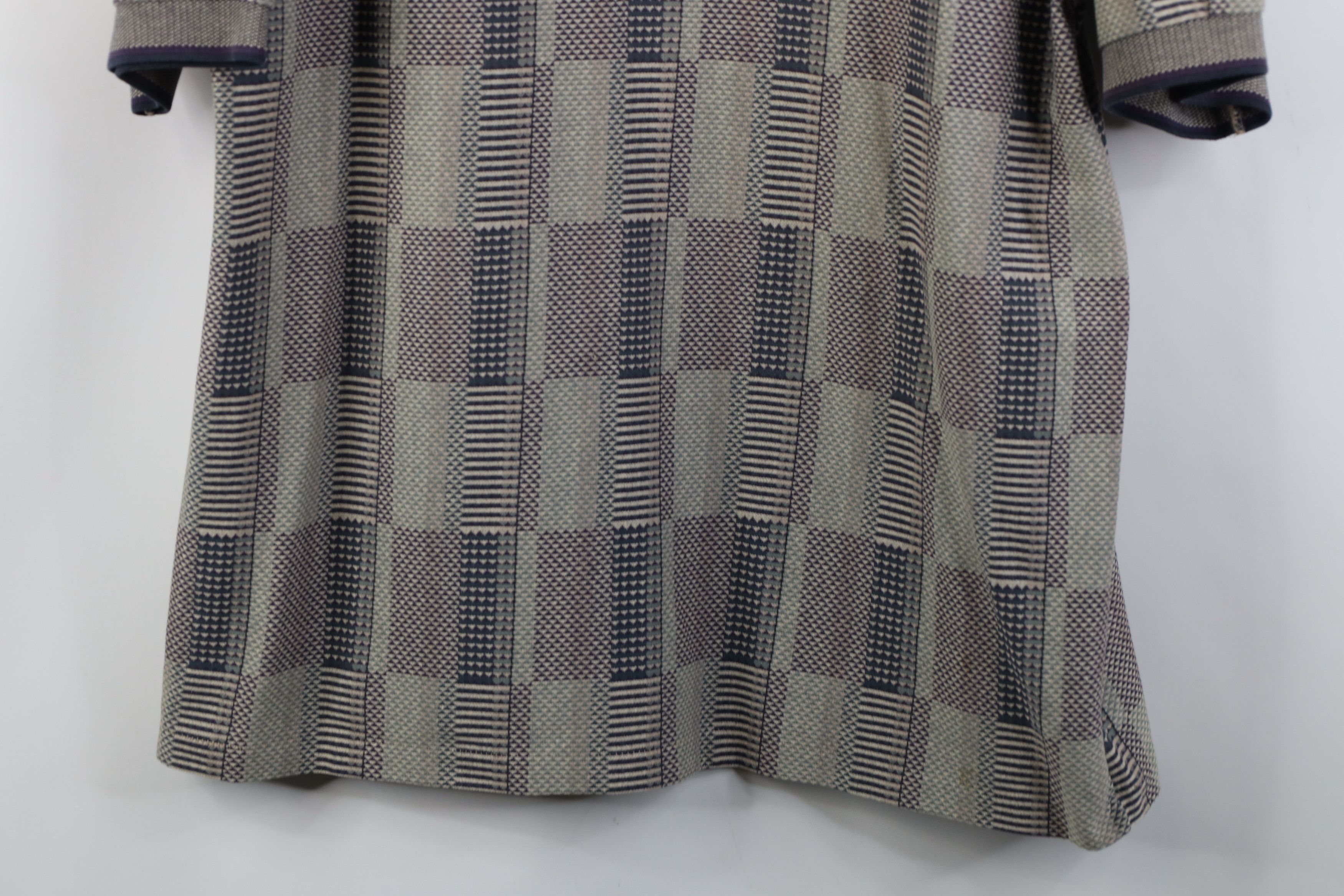 Vintage Vintage 90s Streetwear Geometric Knit Collared Golf Polo USA Size US L / EU 52-54 / 3 - 3 Thumbnail