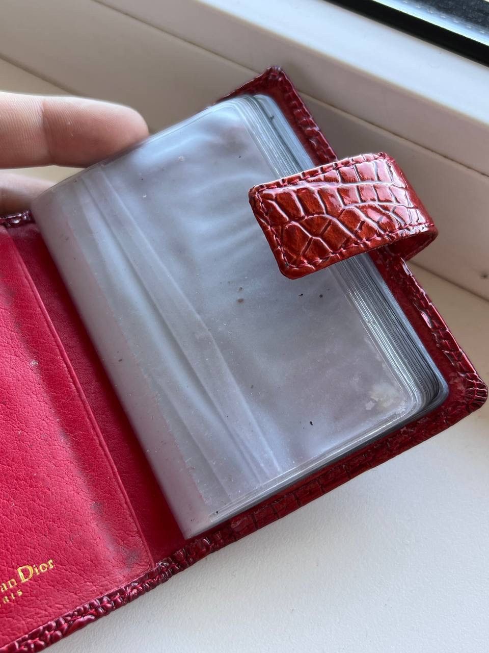 Dior Christian Dior Card Holder Wallet Vintage 90’s Red Burgundy Size ONE SIZE - 6 Thumbnail