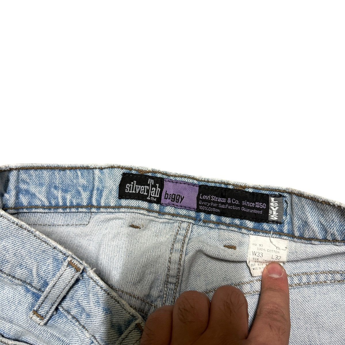 Levi's × Vintage Vintage 90s Levi’s Silvertab Baggy Purple Label Jeans Size US 33 - 6 Thumbnail