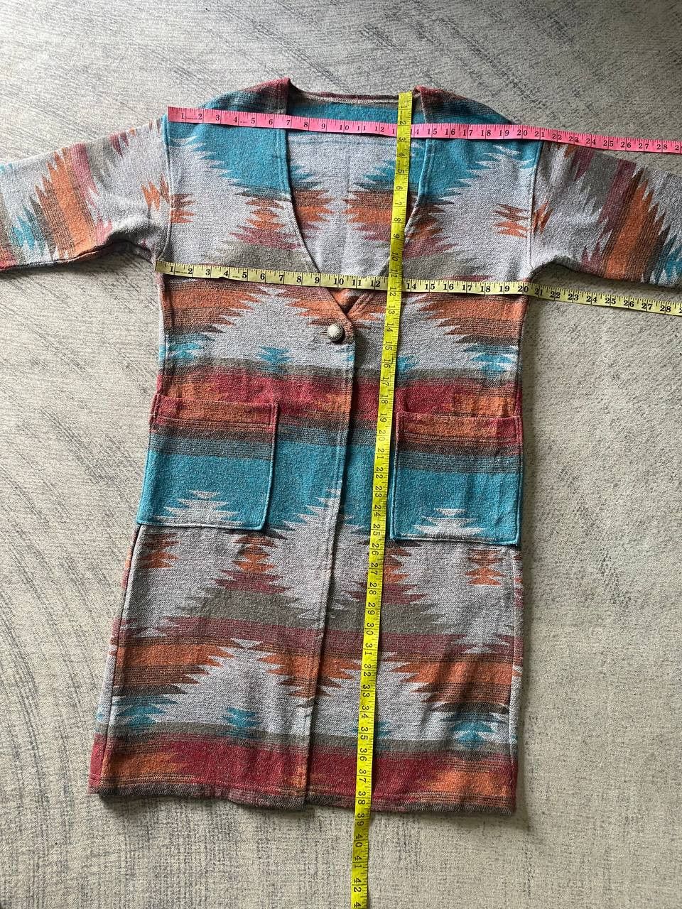 Native Native Navajo Aztec Pattern Long Cardigan Size M / US 6-8 / IT 42-44 - 7 Thumbnail