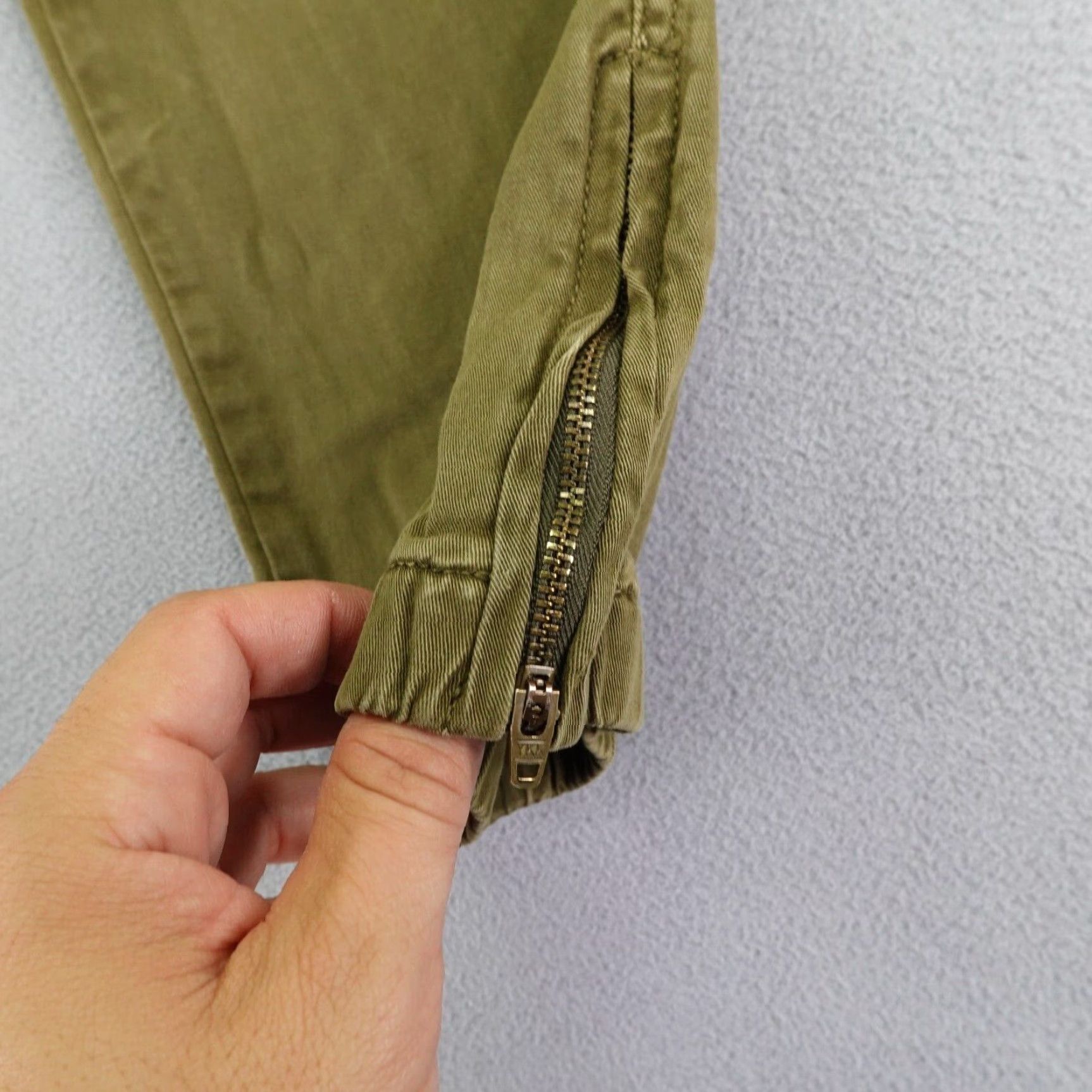 Anthropologie Anthropologie Pants Women 31 Brown Chino Tapered Ankle Zip Twill Relaxed Fit Bohemian Womens Size 34" / US 12 / IT 48 - 4 Thumbnail