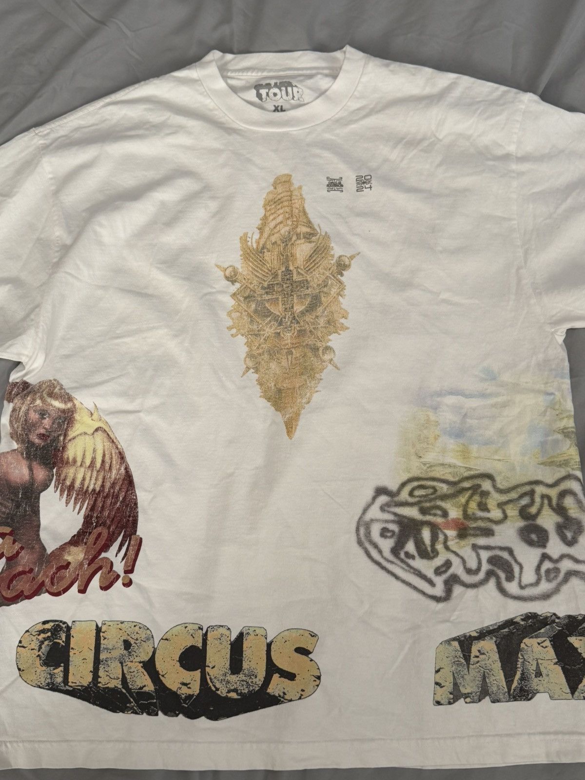 Travis Scott TRAVIS SCOTT UTOPIA TOUR “I CAN SEE THE FUTURE” TEE in XL Size US XL / EU 56 / 4 - 4 Thumbnail