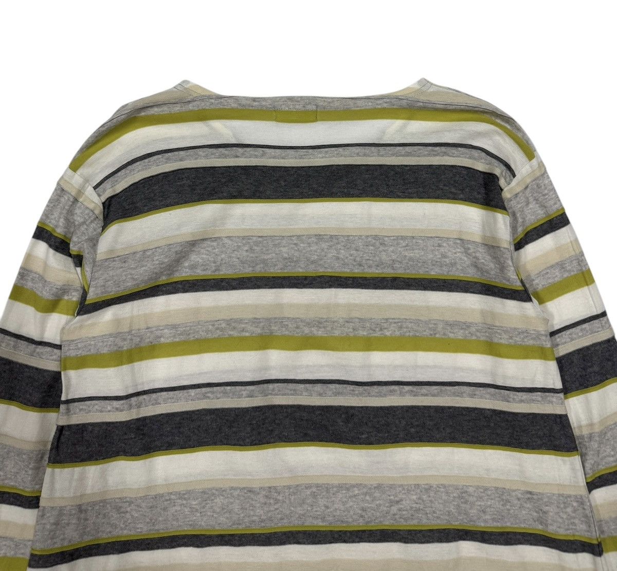 Issey Miyake Plantation Layered Striped Attach Diffrent Fabric Longsleeve Size US M / EU 48-50 / 2 - 7 Thumbnail