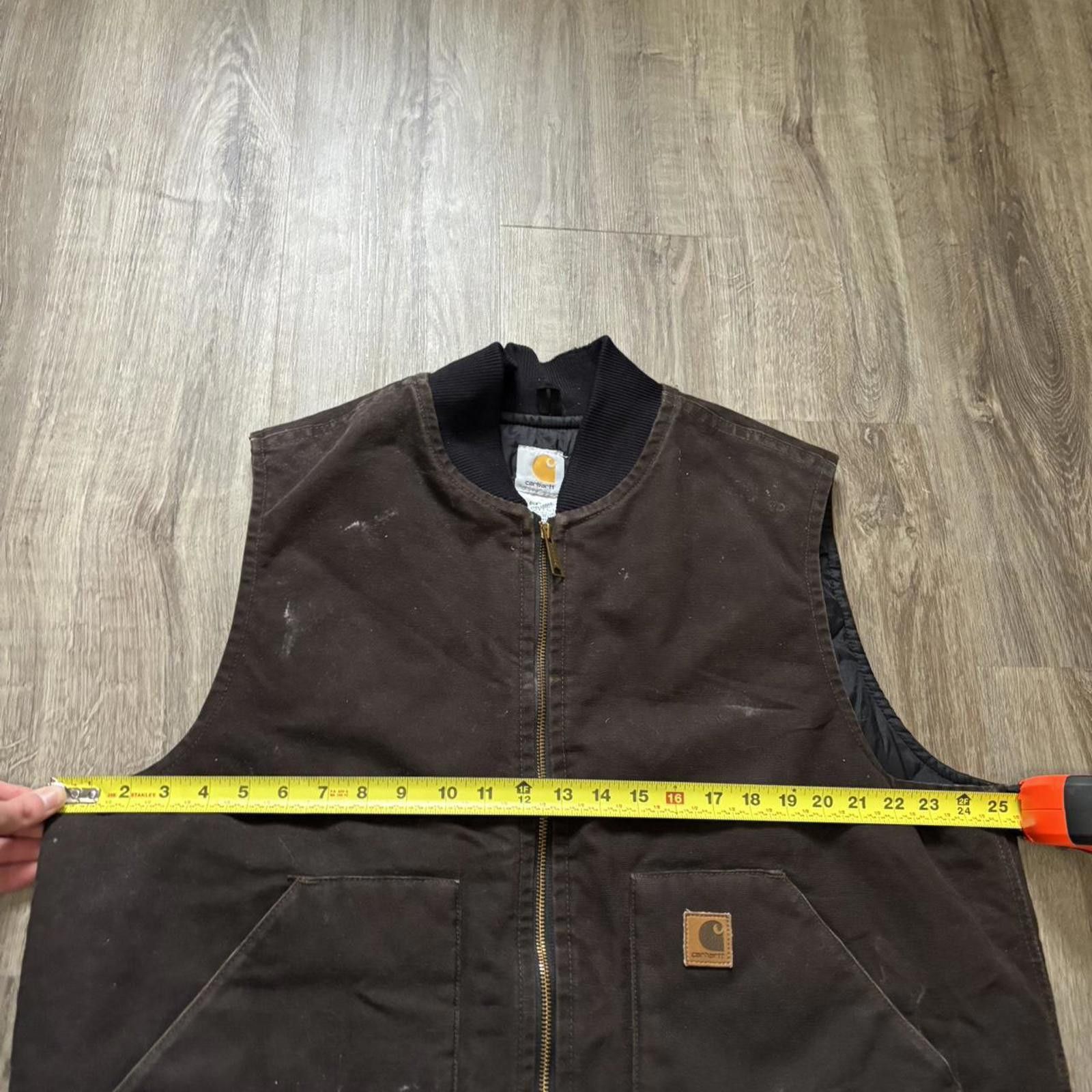 Carhartt Vintage Y2K Carharrt Distressed Brown Workwear Vest Size US XL / EU 56 / 4 - 6 Thumbnail