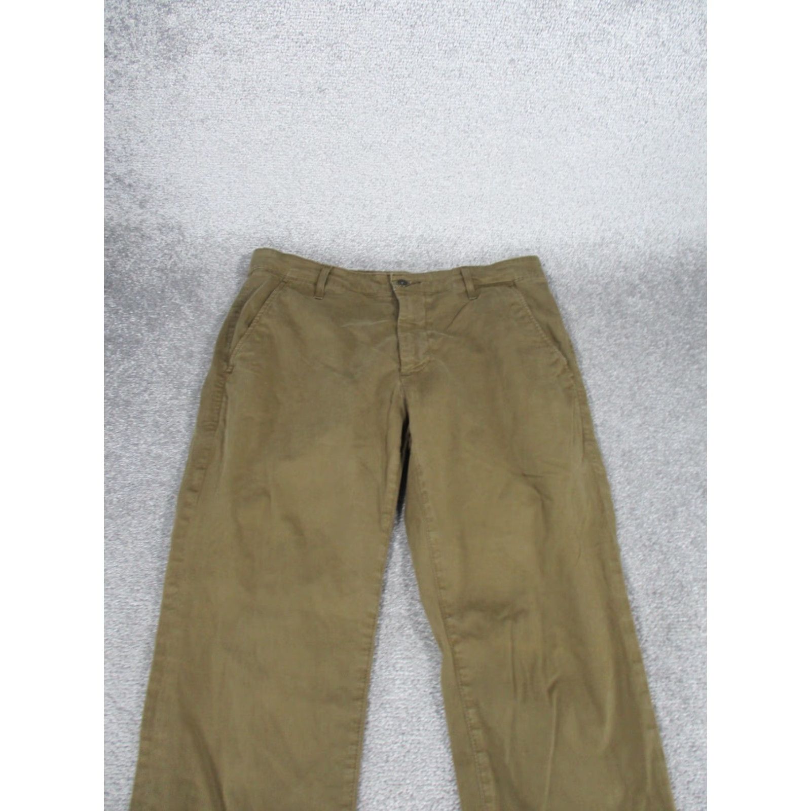 Vintage AG Adriano Goldschmied Pants Slim Chino Men 34 Tan Brown Adult Regular 30 In Front Flat Front Knit Fabric City Logo Preppy Used Mens Size US 34 / EU 50 - 5 Thumbnail