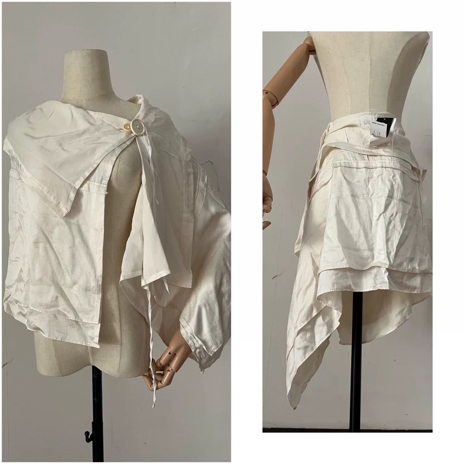 Ann Demeulemeester Silk Dual-Use Skirt Shawl