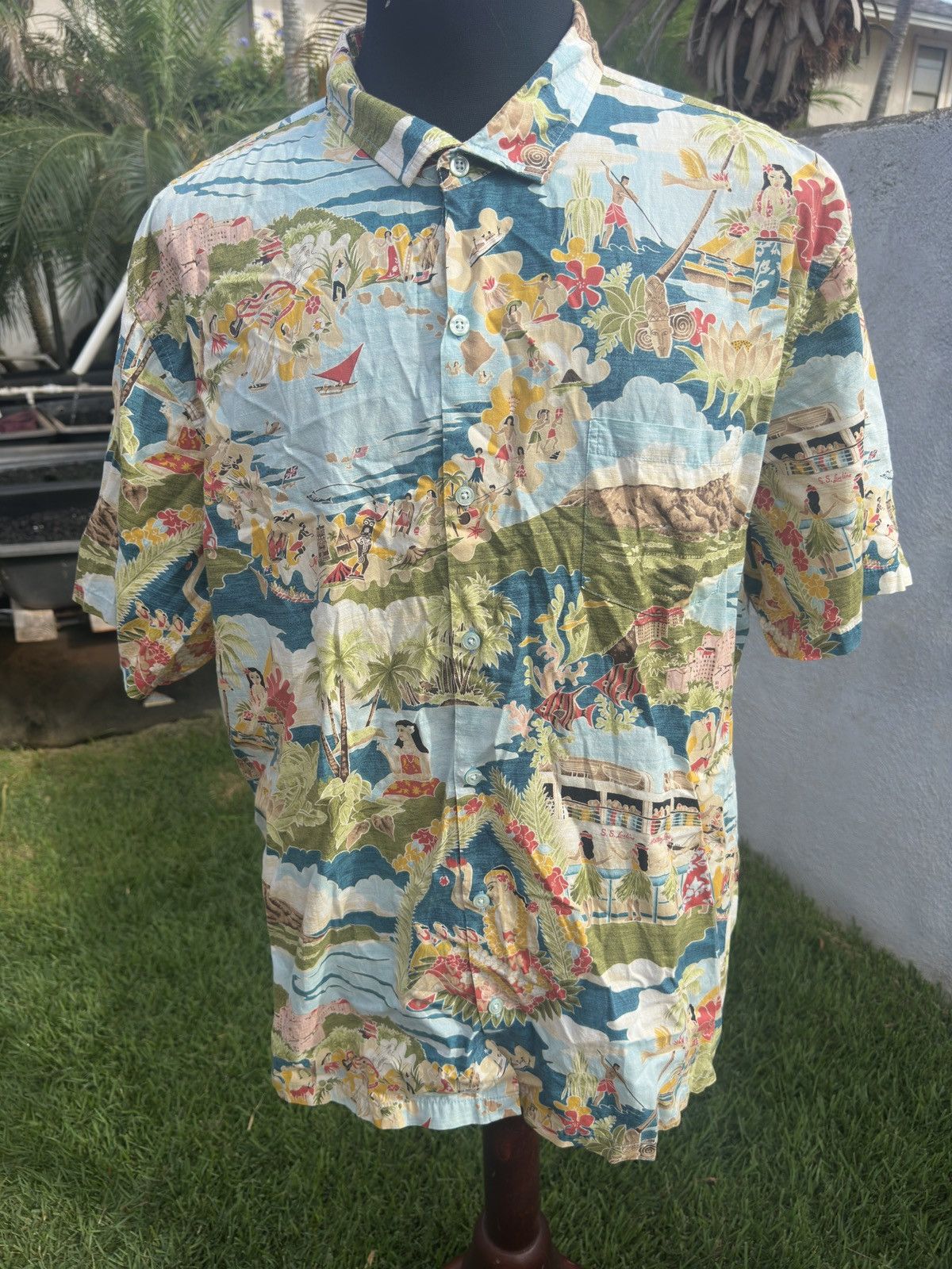 Tori Richard PreOwned Tori Richard Hawaiian Print Multicolored Men's XXL Size US XXL / EU 58 / 5 - 1 Thumbnail
