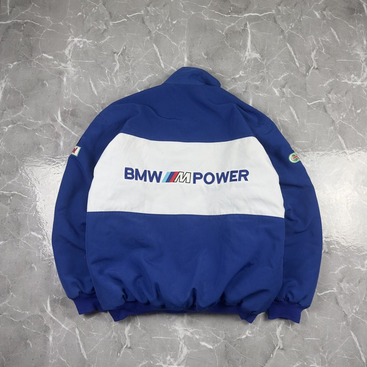 BMW Vintage BMW M Power Michelin Castrol BBS Blue Bomber Jacket Size US XL / EU 56 / 4 - 4 Thumbnail