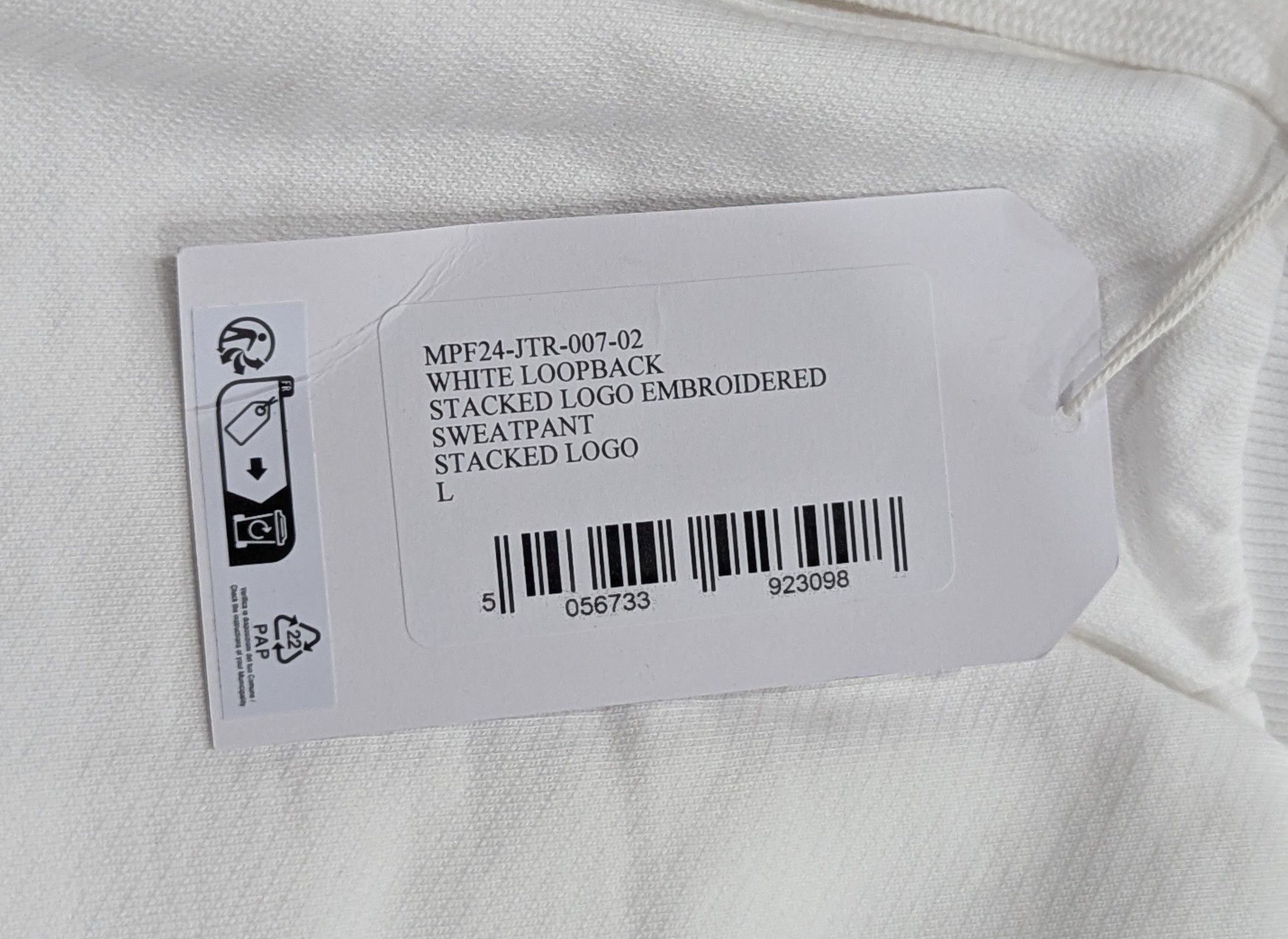 Casablanca Casablanca Stacked Logo Cotton Jogger Pants White Large Size US 34 / EU 50 - 8 Thumbnail